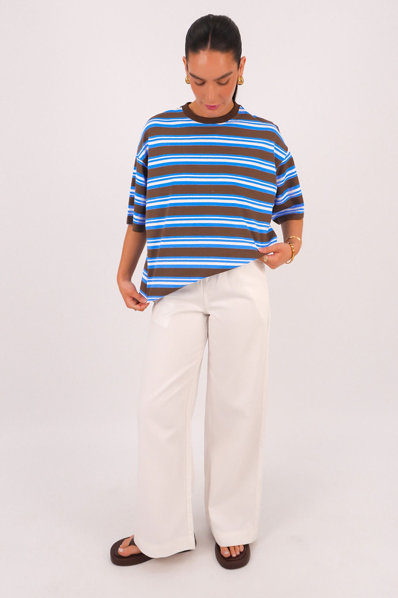 Callum Tee Brown Blue