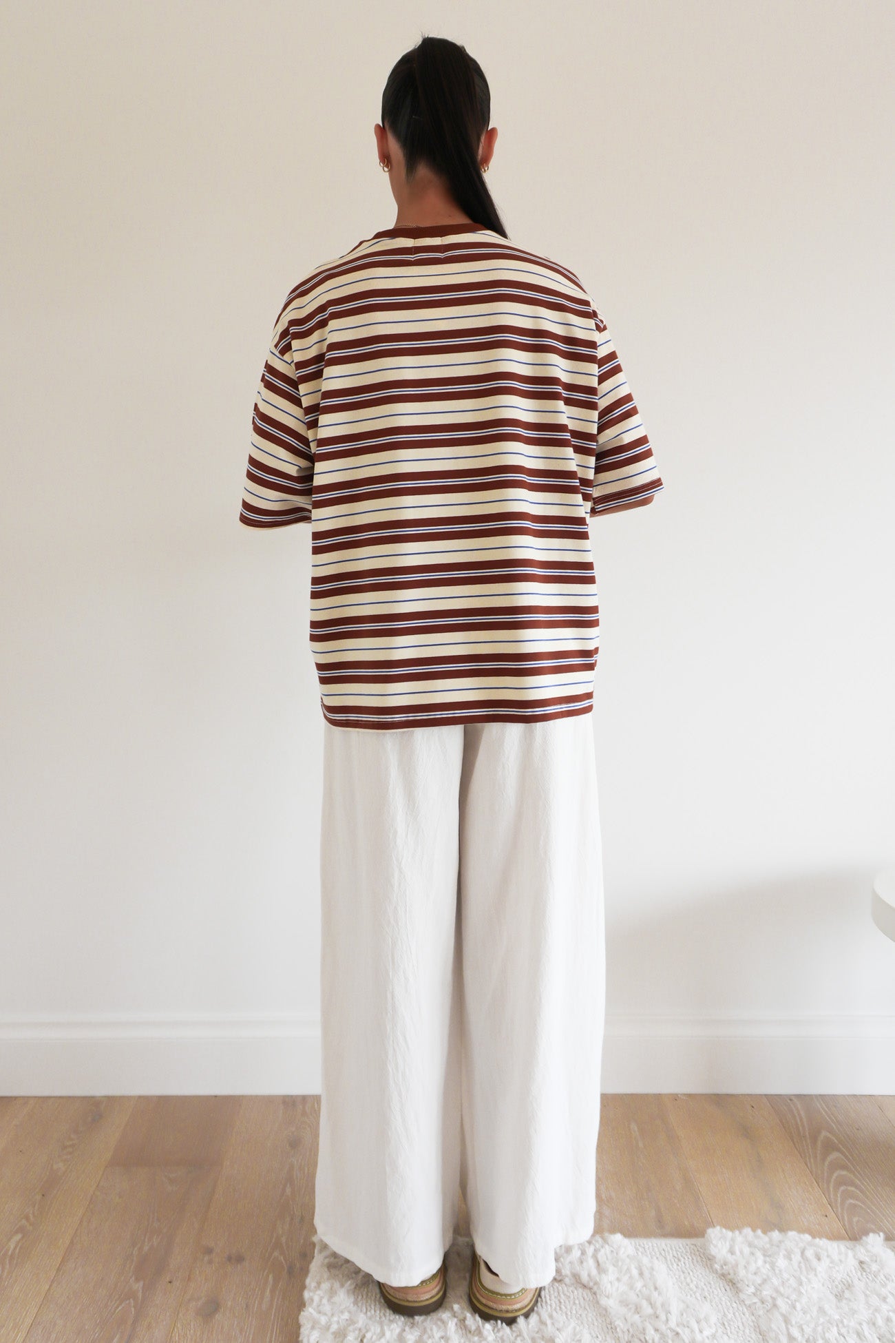 Callum Tee Brown Stripe