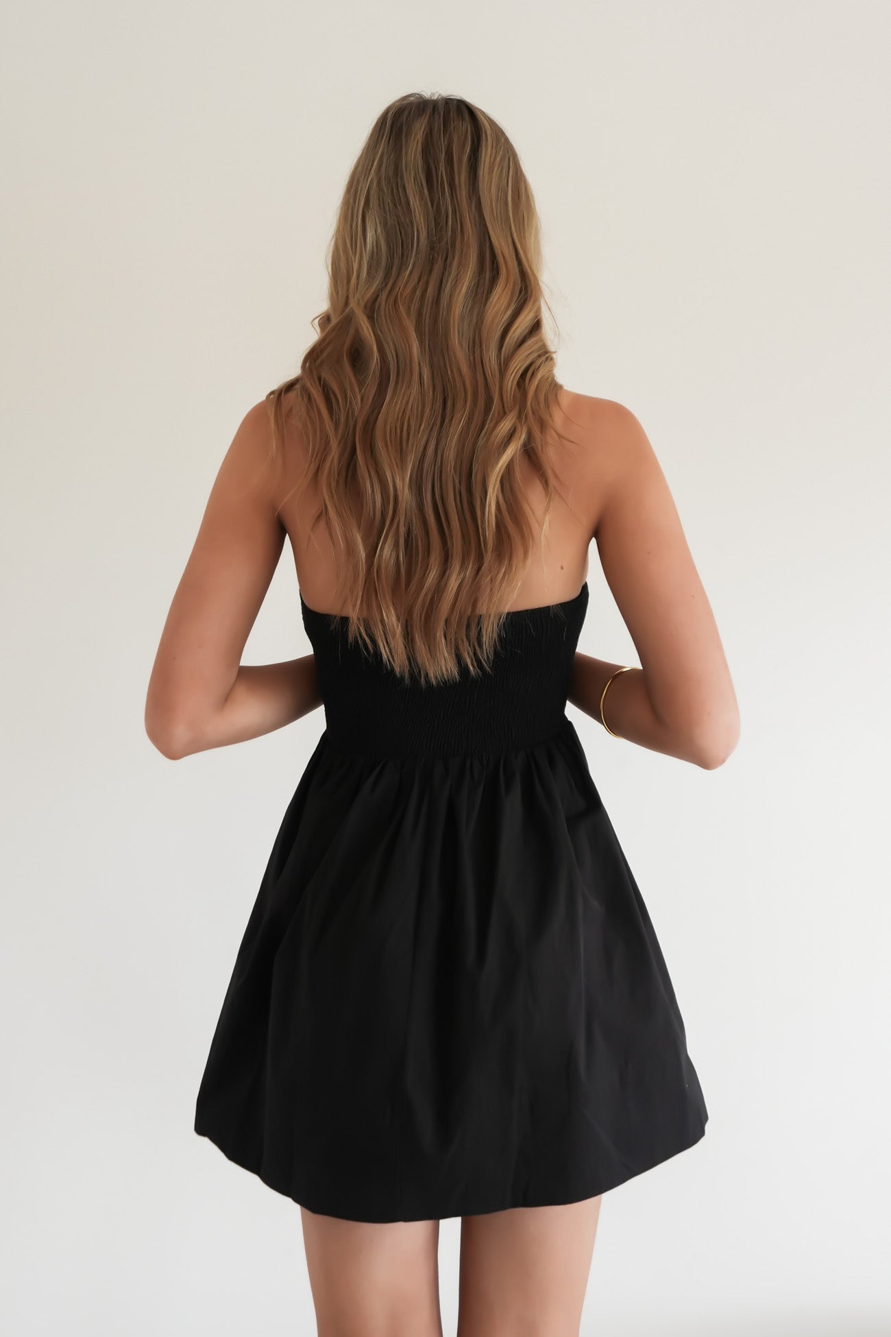 Camelia Halter Mini Dress Black