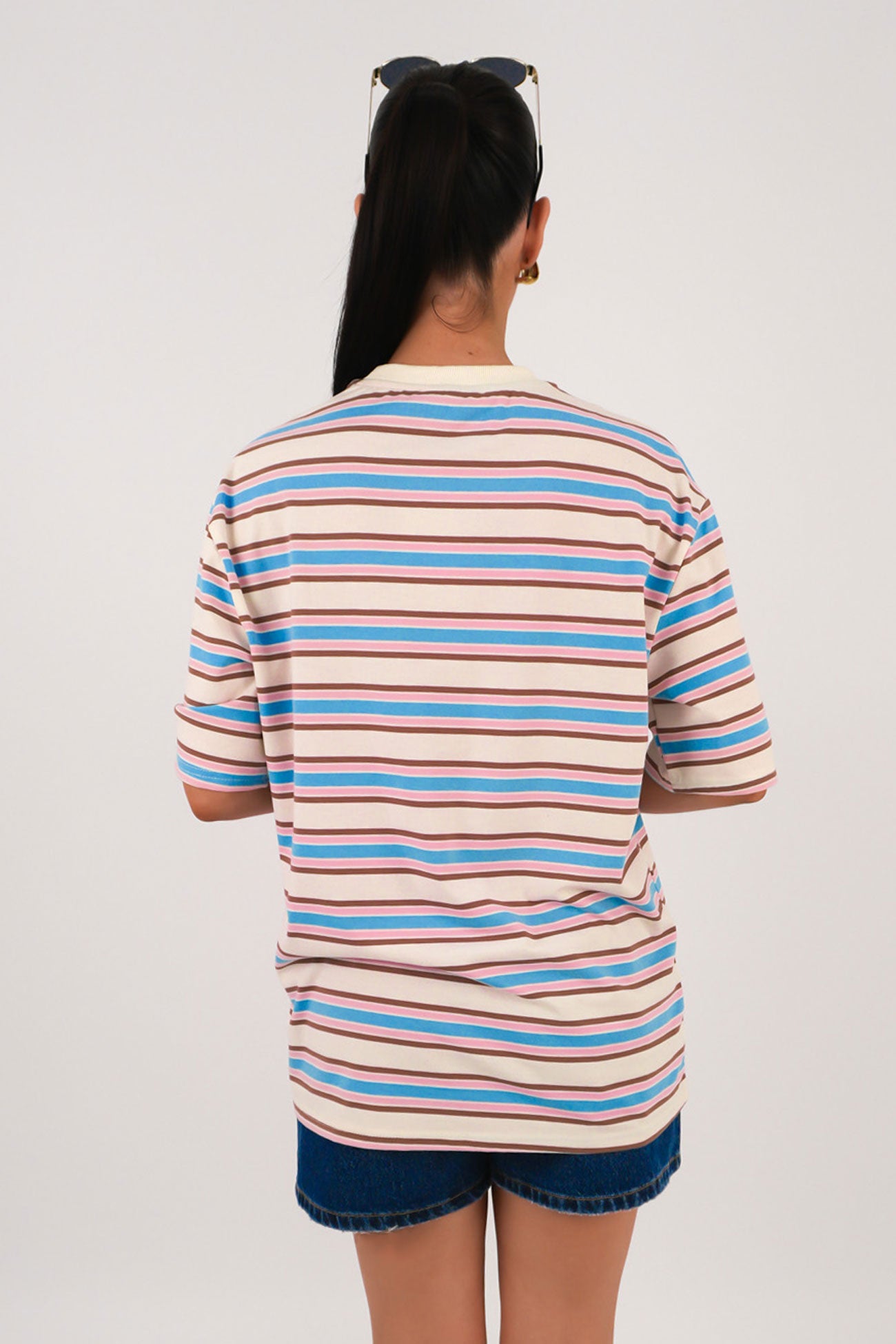 Campbell Stripe Tee Blue Pink