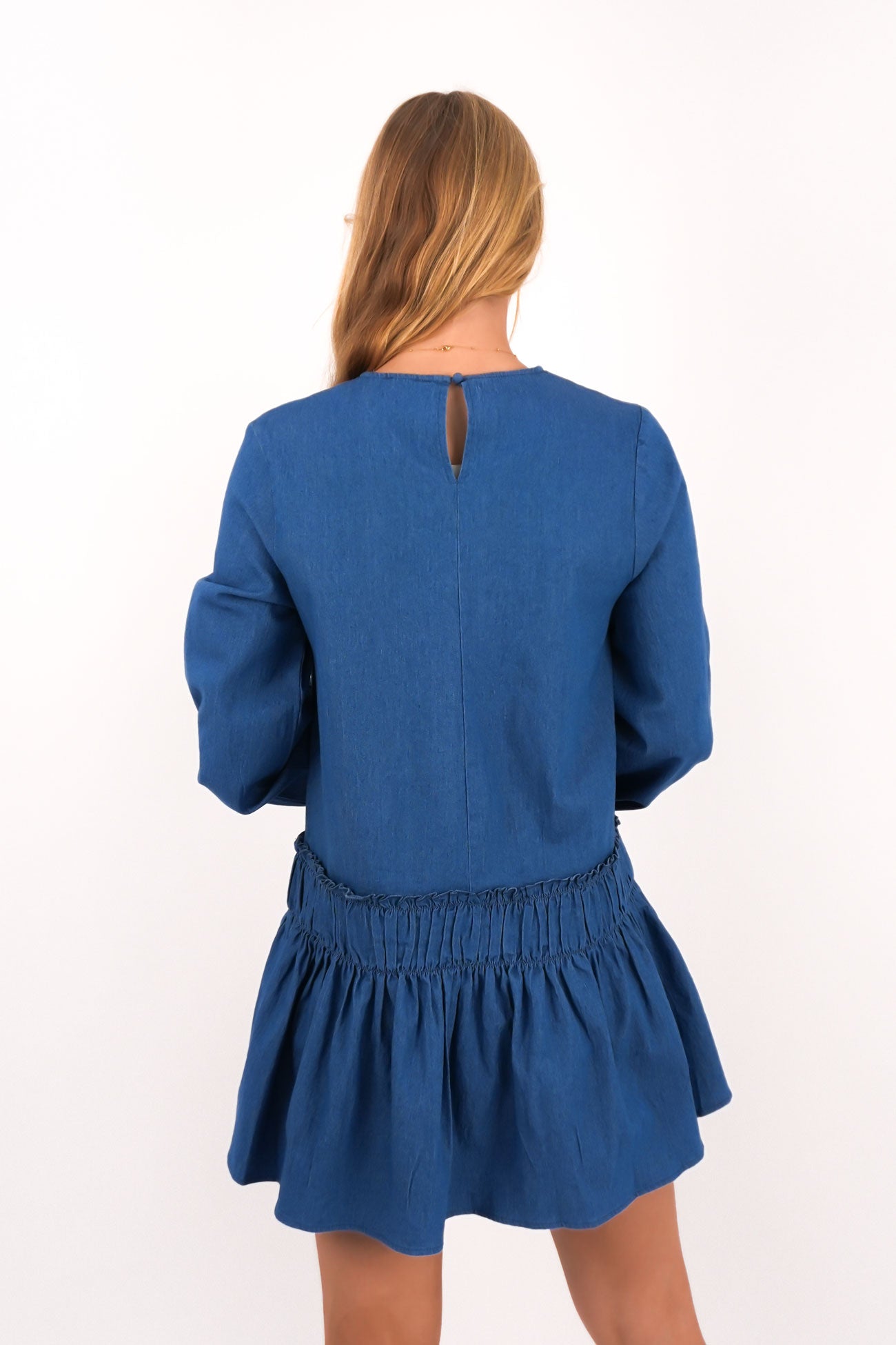 Camryn Denim Mini Dress Blue