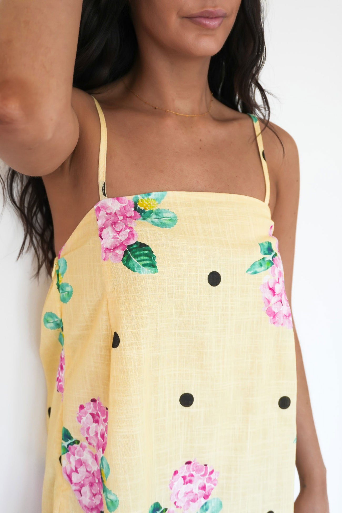 Catalina Mini Dress Yellow Hydrangea