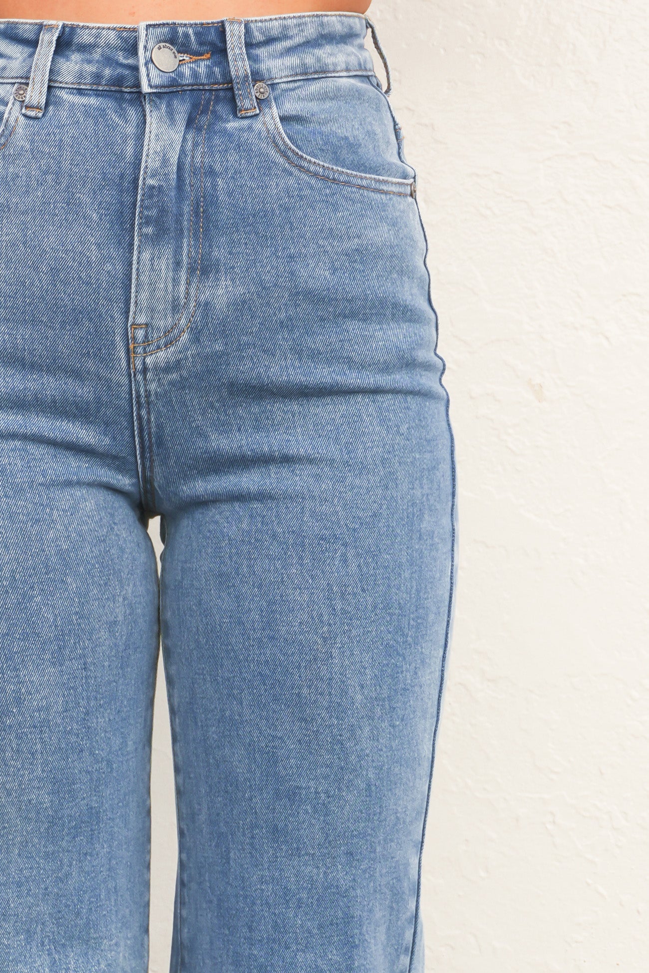 Charlie High Rise Wide Leg Jean Heritage Denim
