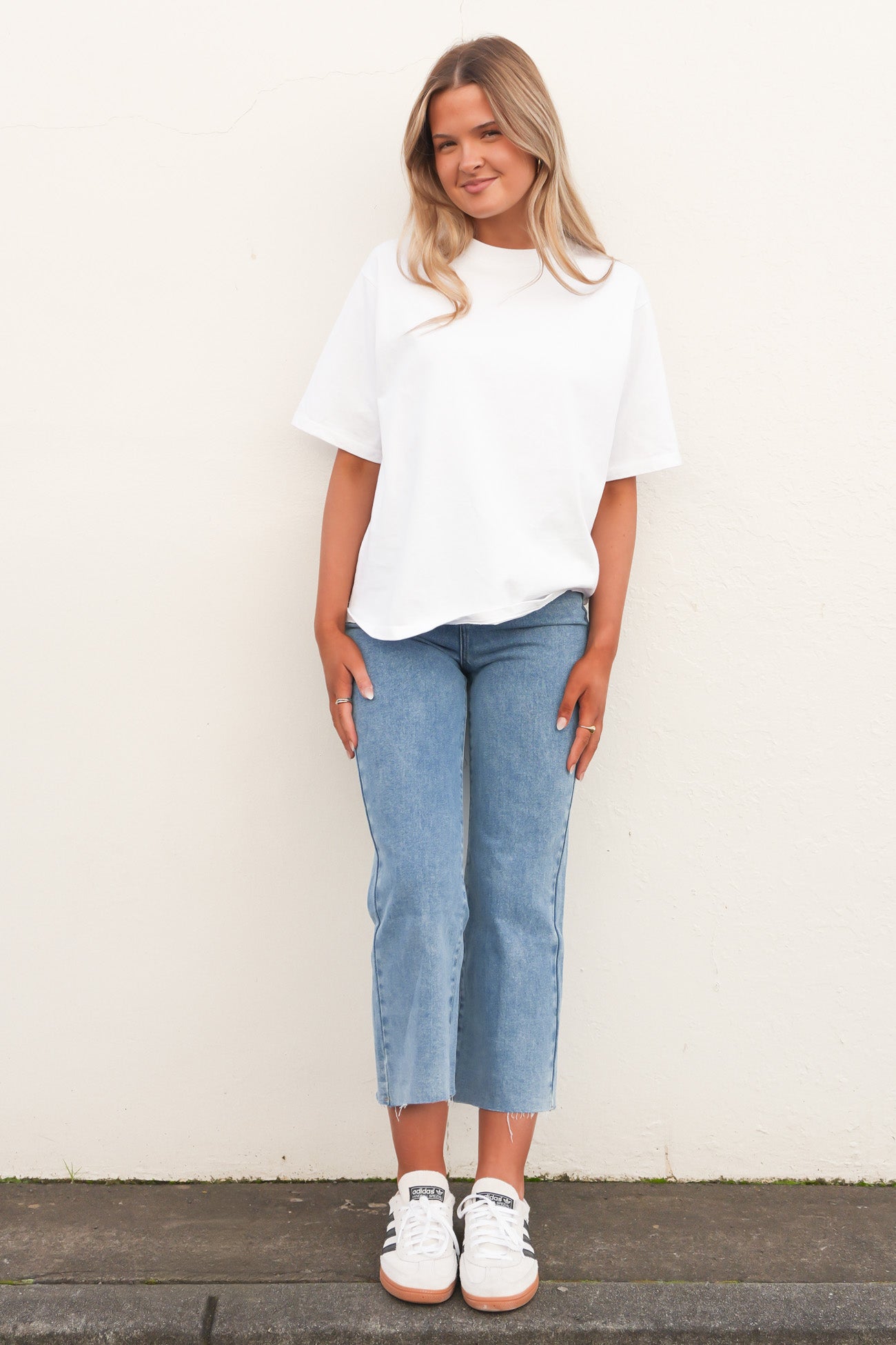 Charlie High Rise Wide Leg Jean Heritage Denim