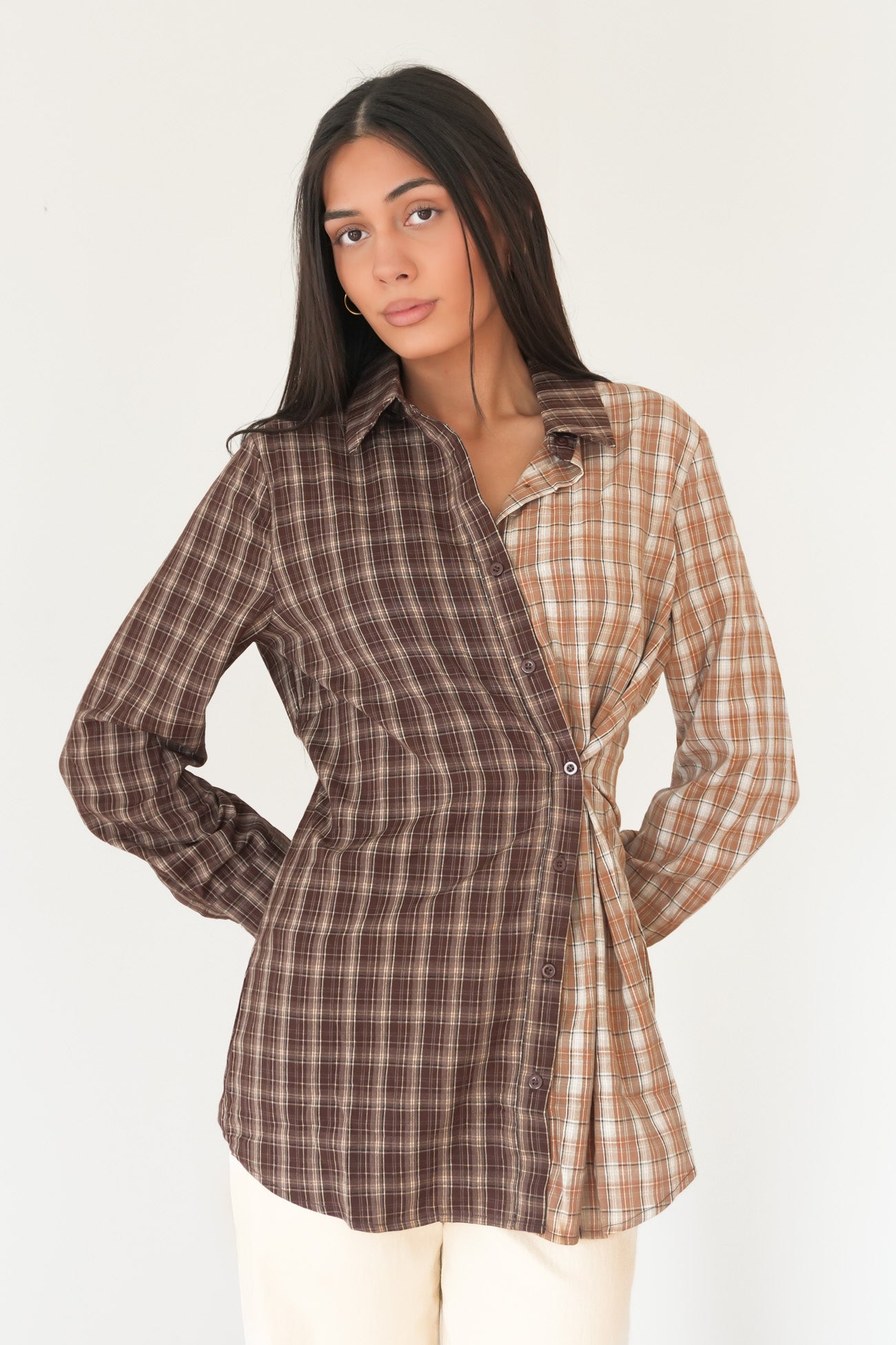 Chelsea Shirt Brown Plaid