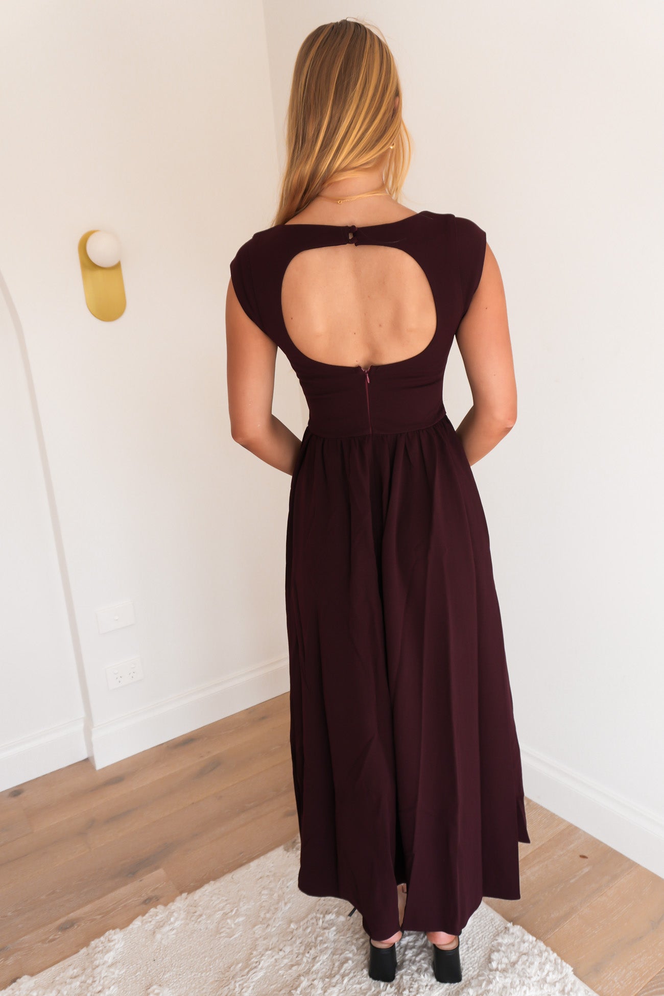 Cheyenne Midi Dress Wine