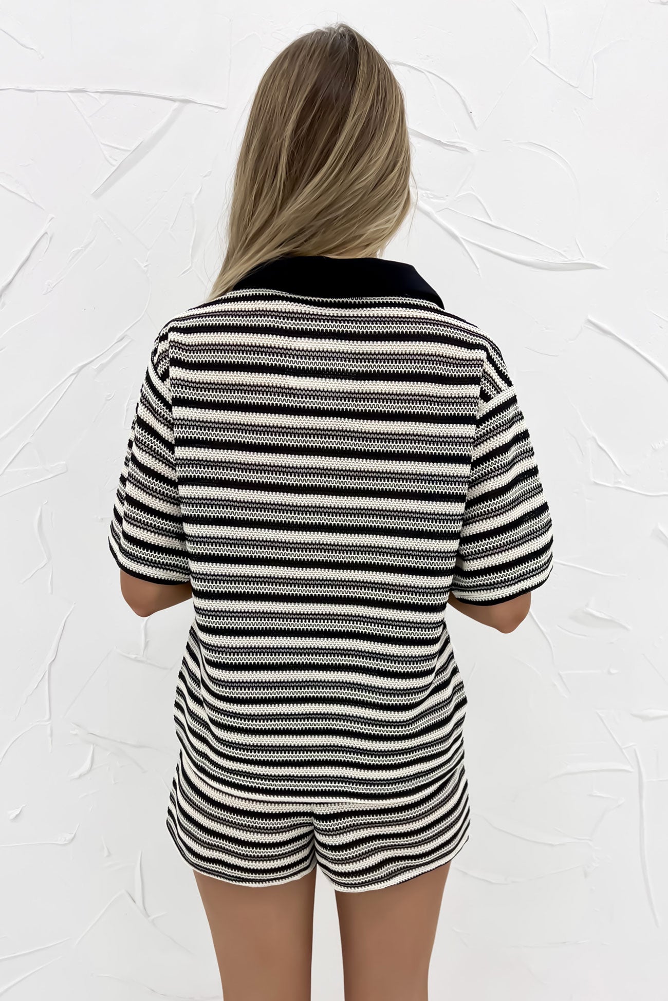 Claire Knit Set Black White