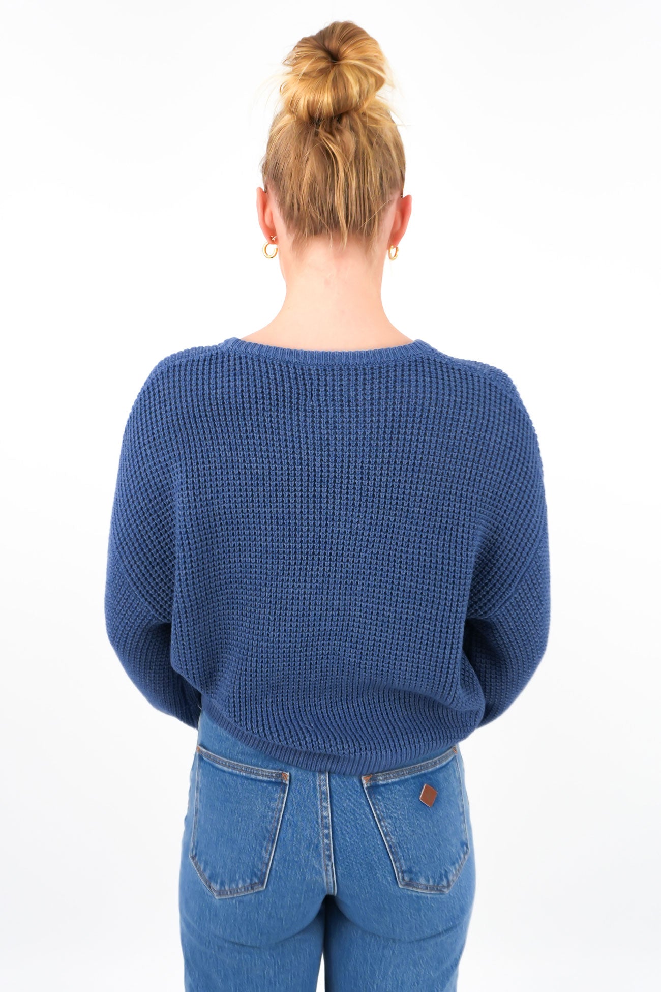 Classic Knit Jumper Steel Blue
