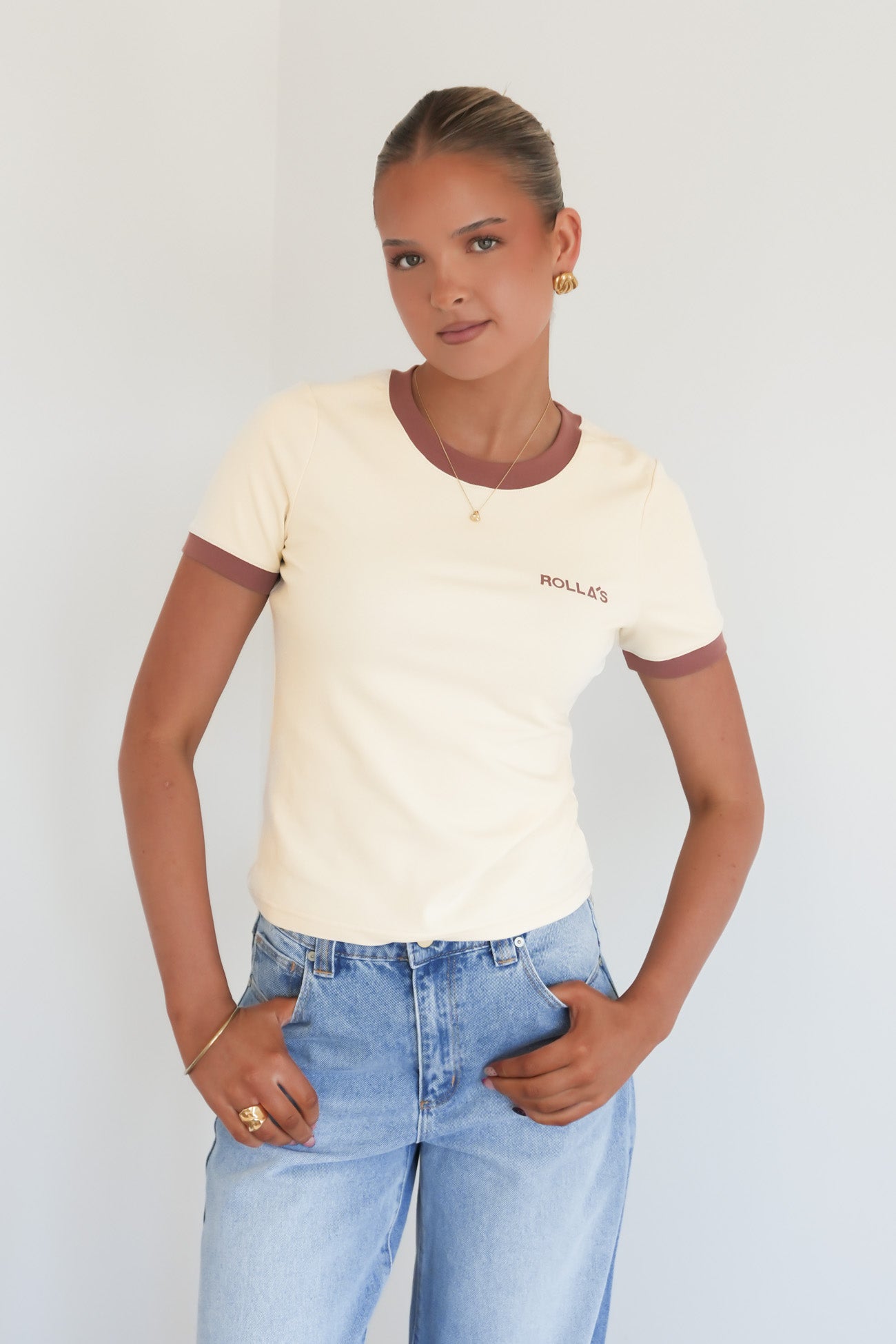 Classic Ringer Tee Cream