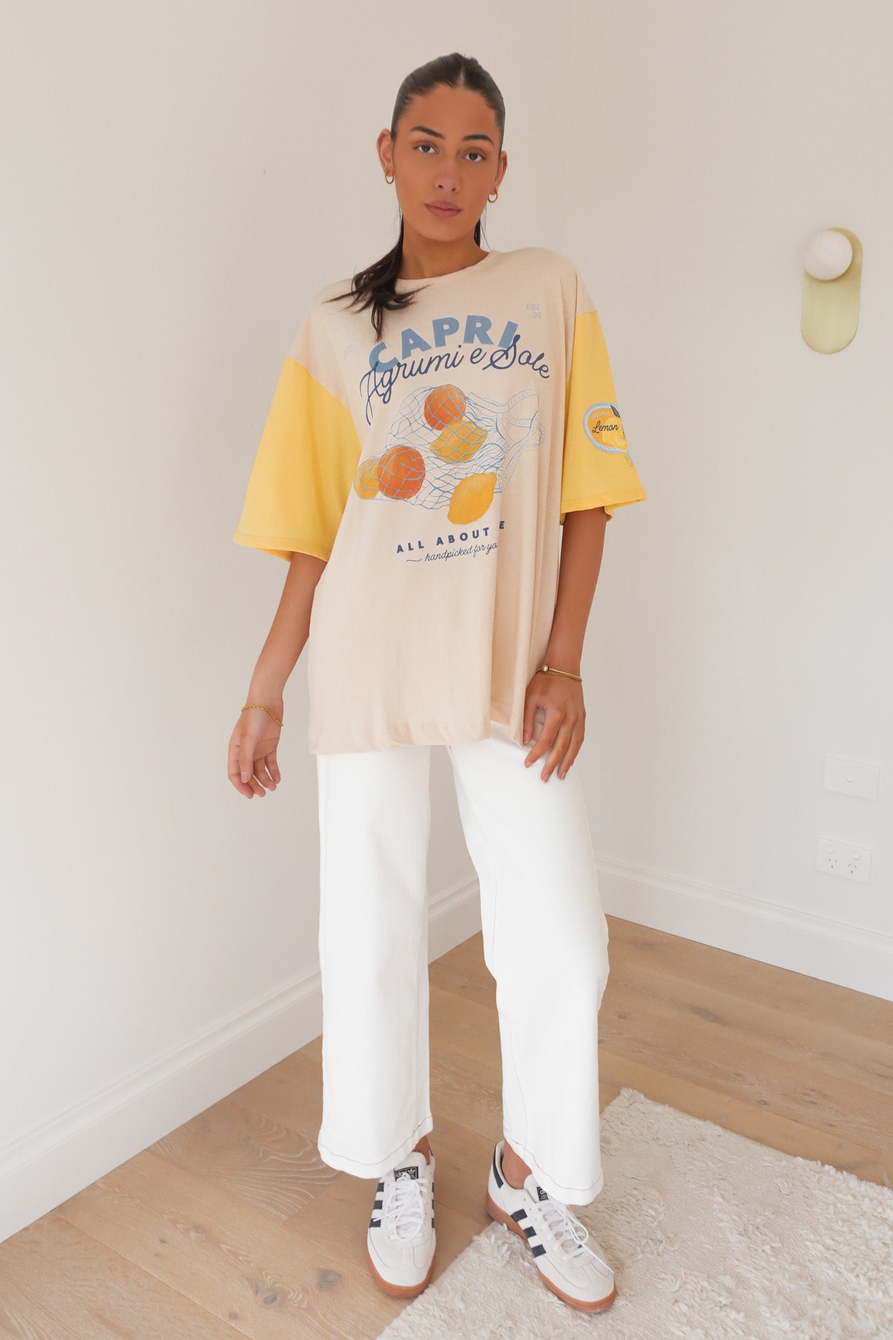 Club Capri Oversized Tee Vanilla