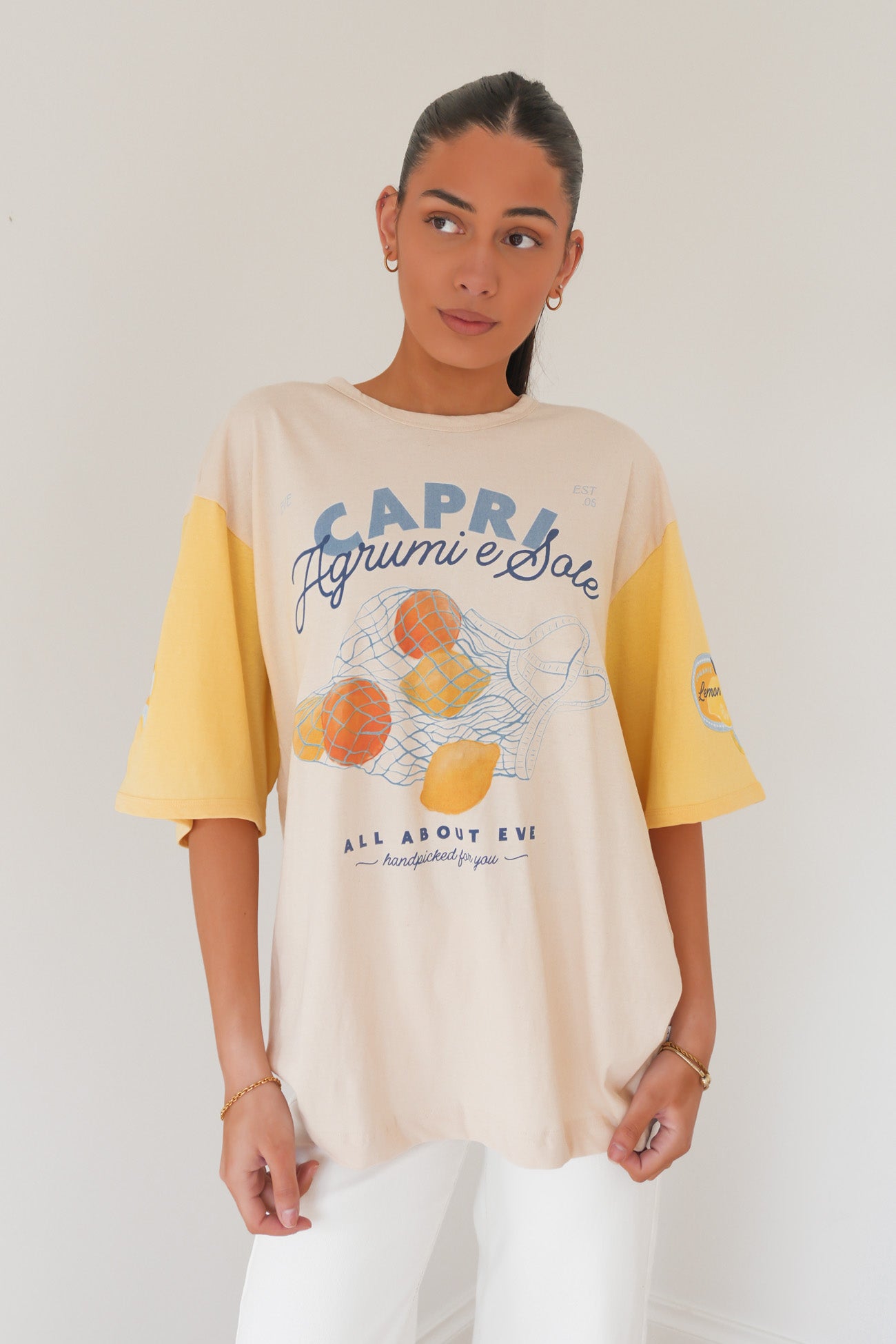 Club Capri Oversized Tee Vanilla