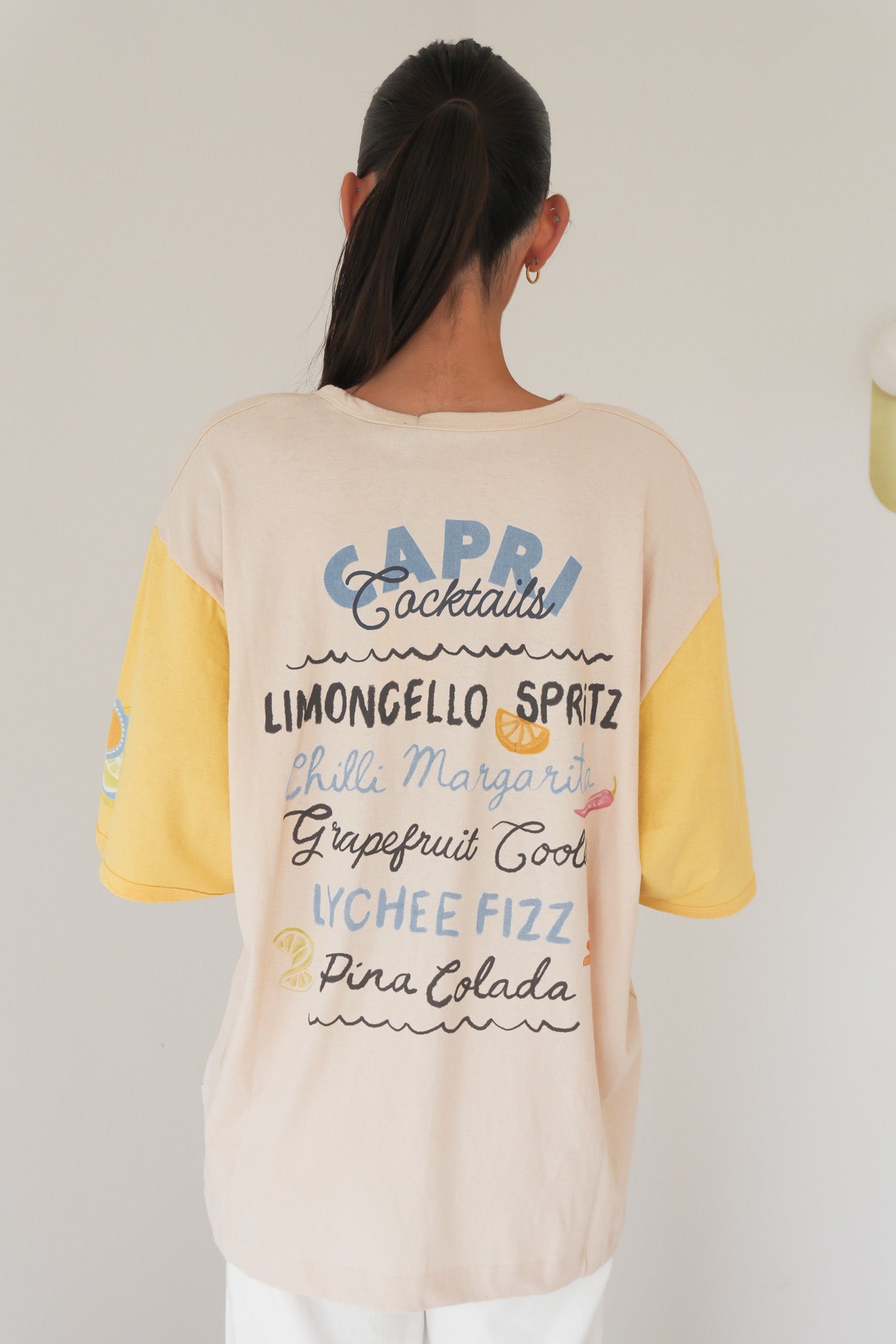 Club Capri Oversized Tee Vanilla