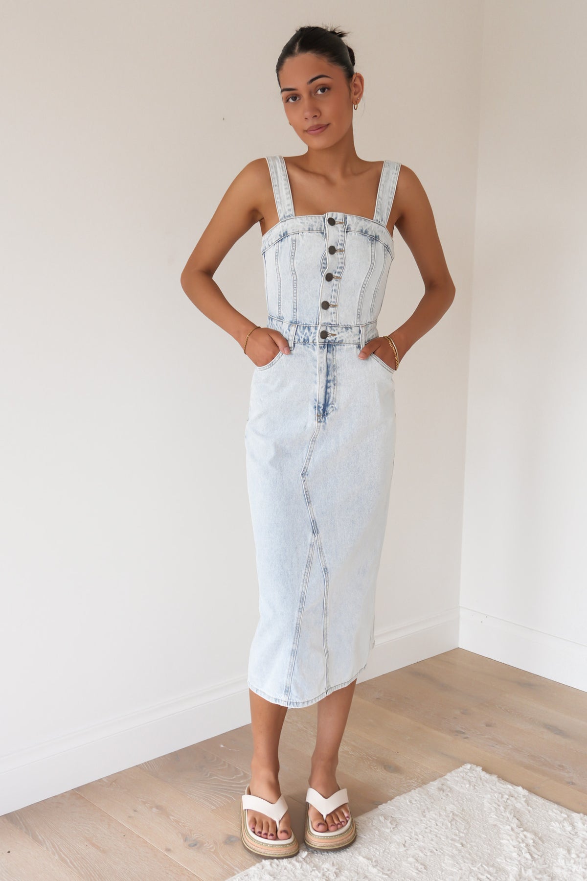 Coco Midi Dress Bleach
