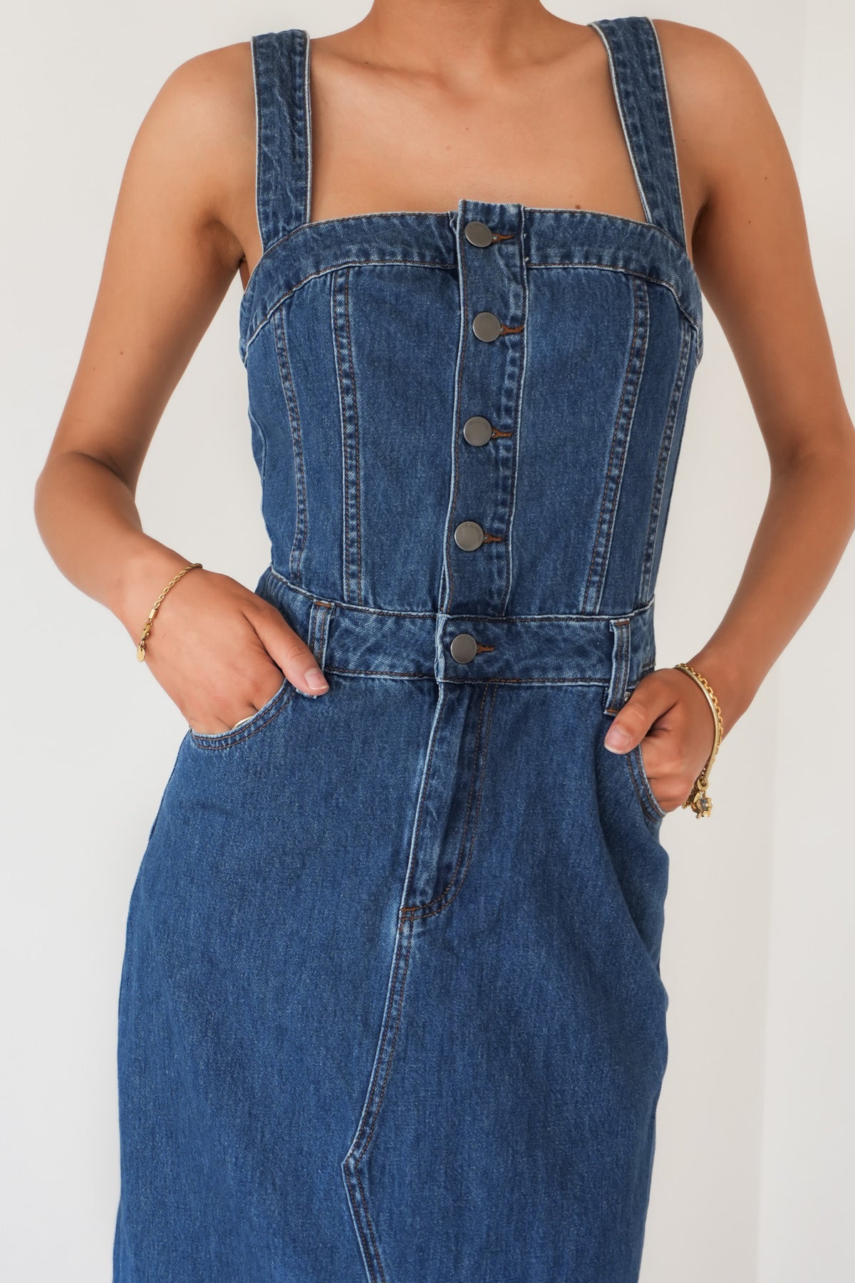 Coco Midi Dress Heritage Blue