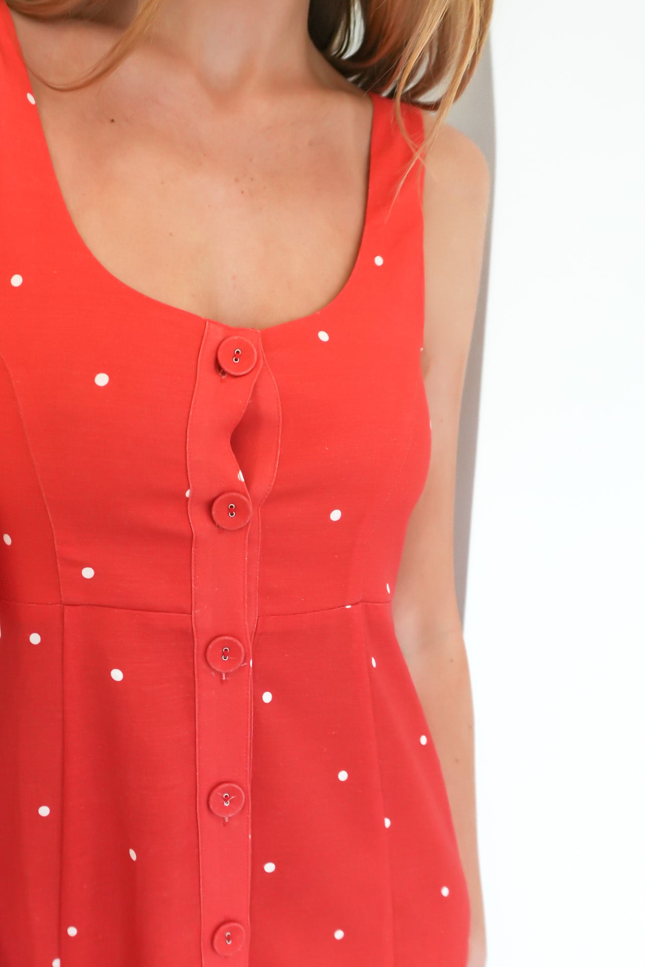 Constance Midi Dress Mandarin Spot