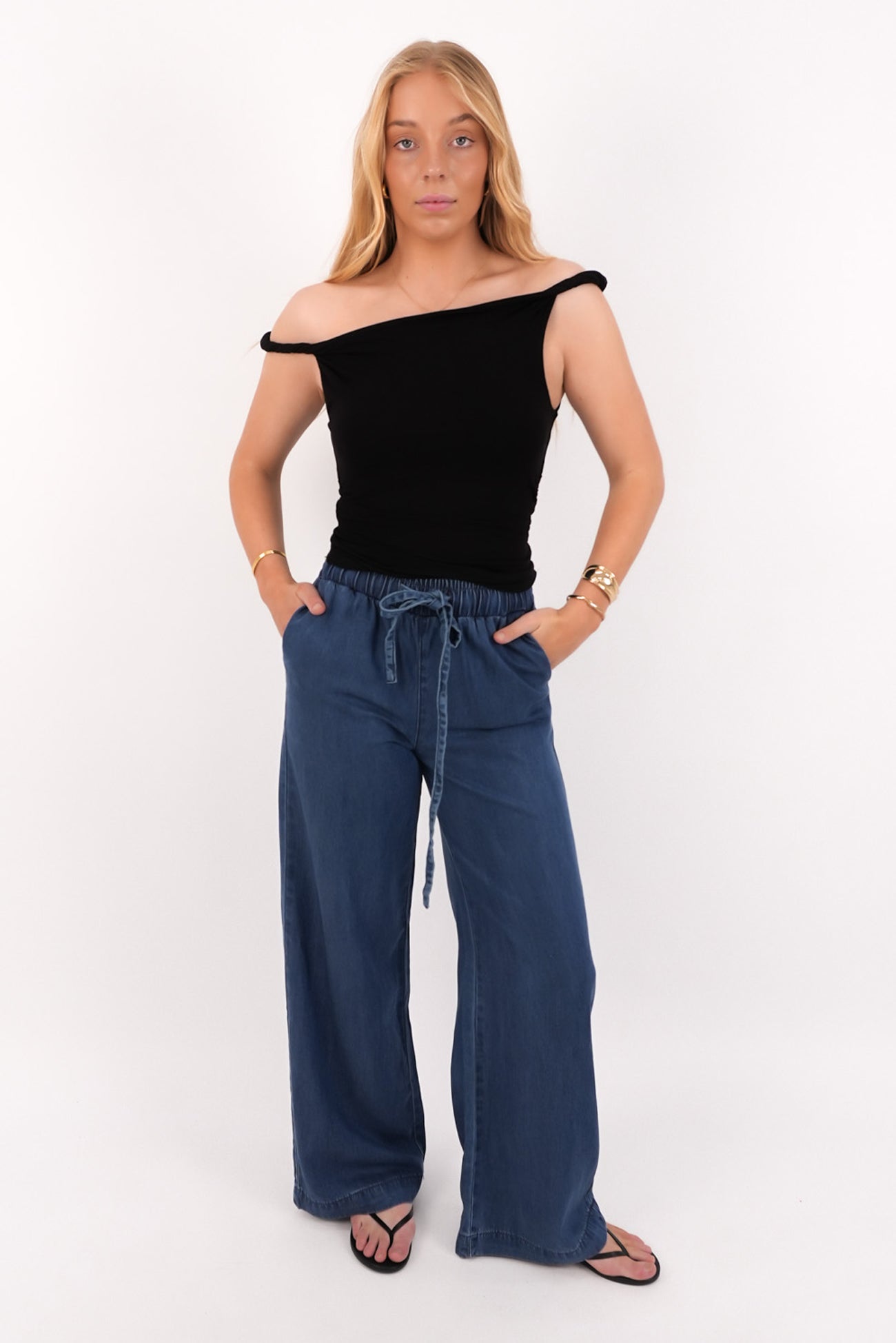 Cora Denim Pant Dark Blue