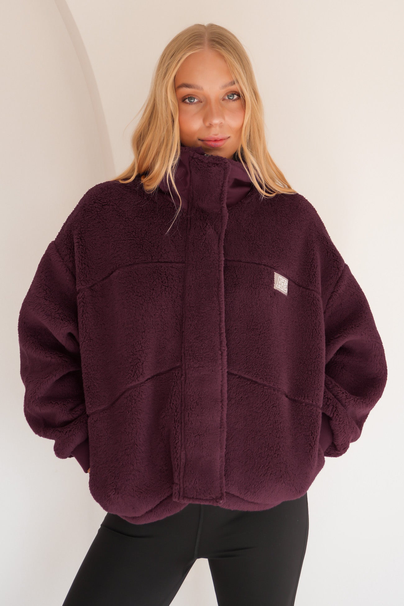 Cosy Club Teddy Jacket Wine