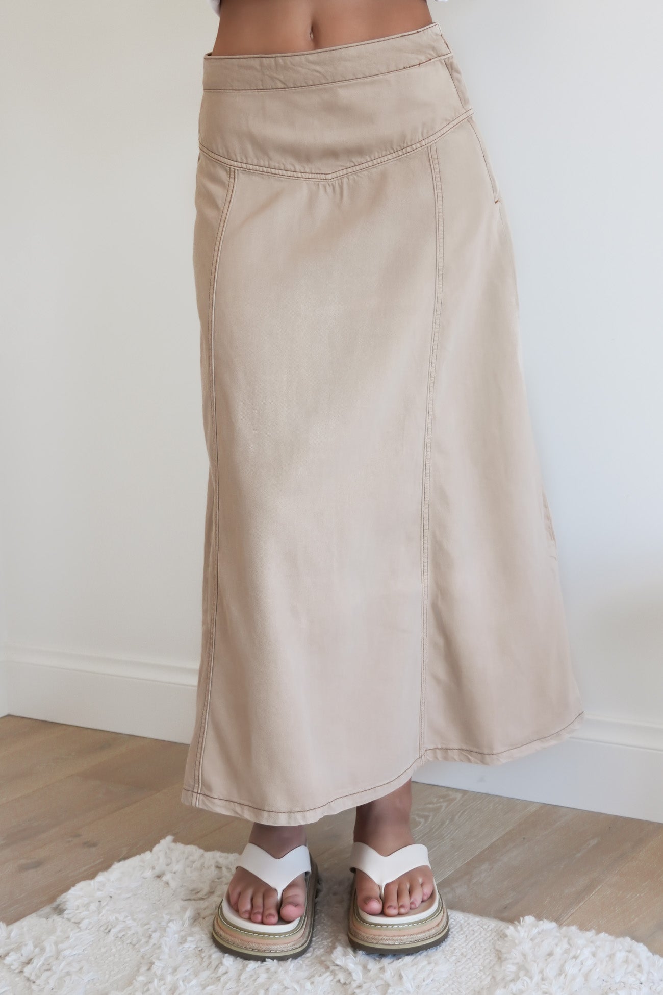 Cove Maxi Skirt Beige