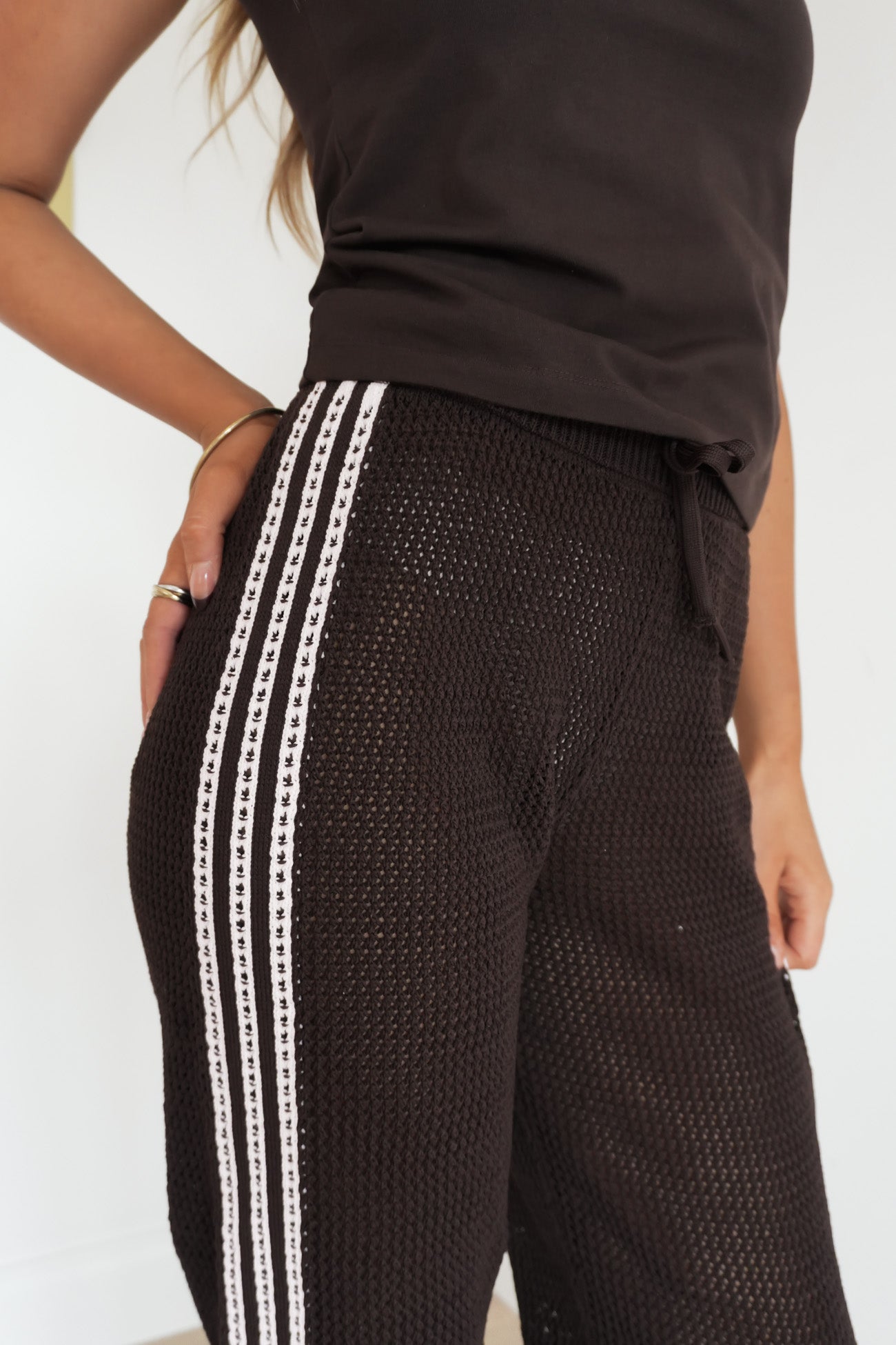 Crochet Track Pant Aurora Coffee