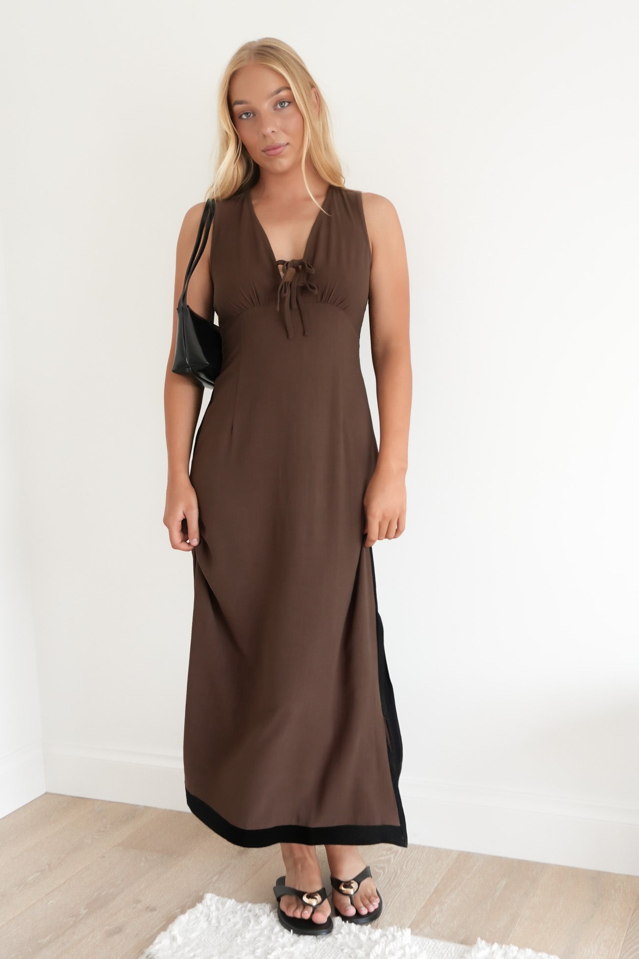 Rafe Midi Dress Brown