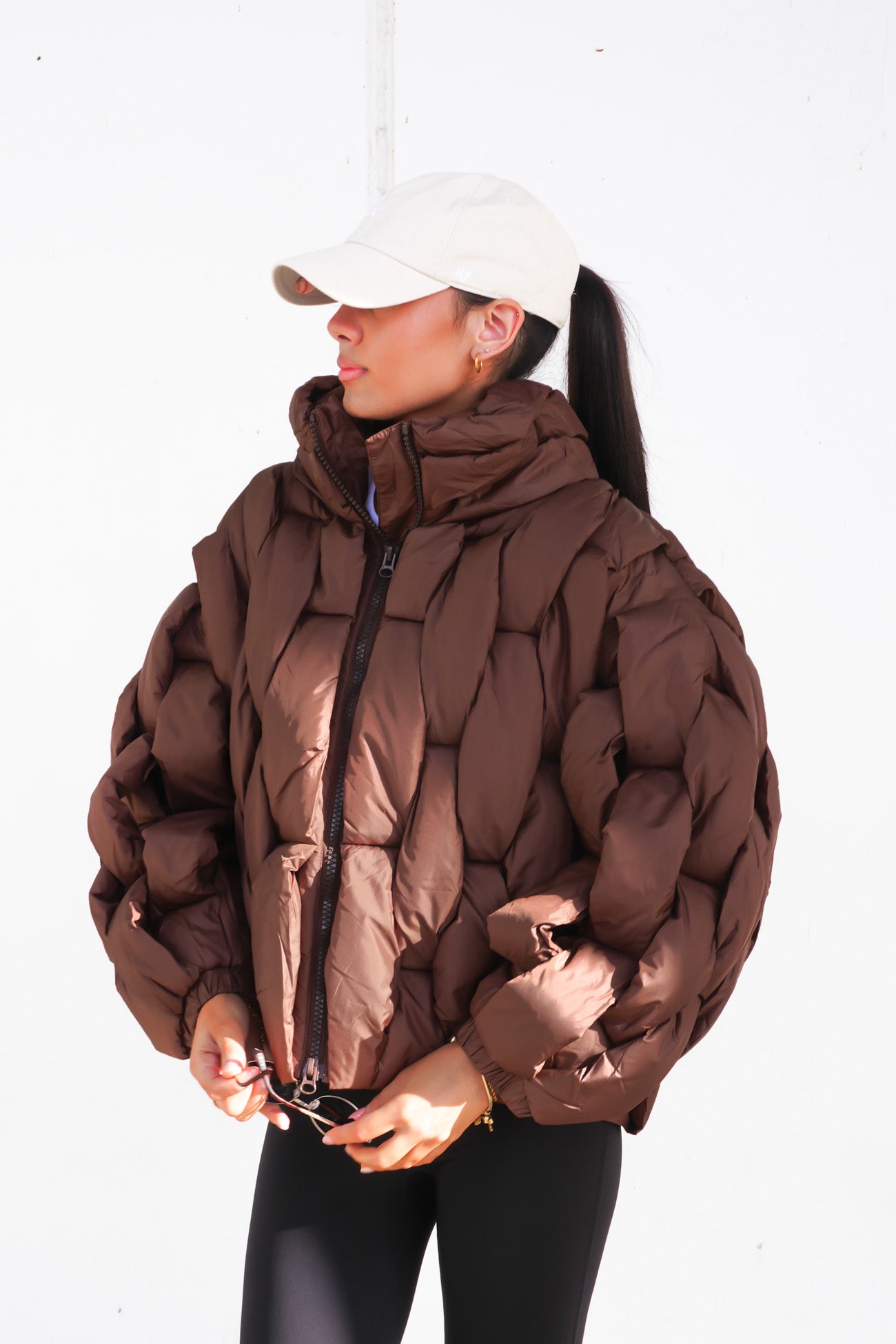 Kylie Puffer Jacket Chocolate