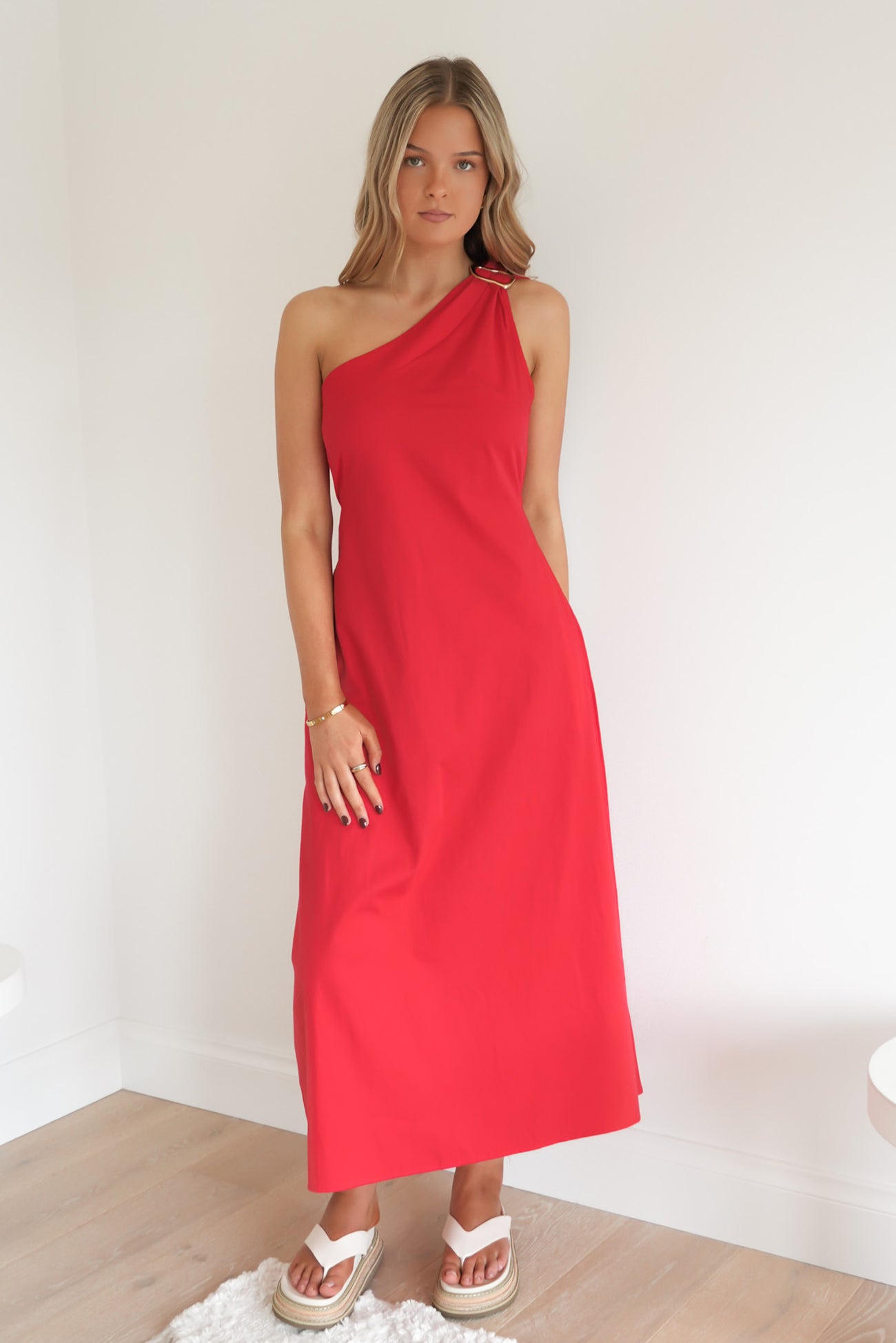 Charpelle Midi Dress Red