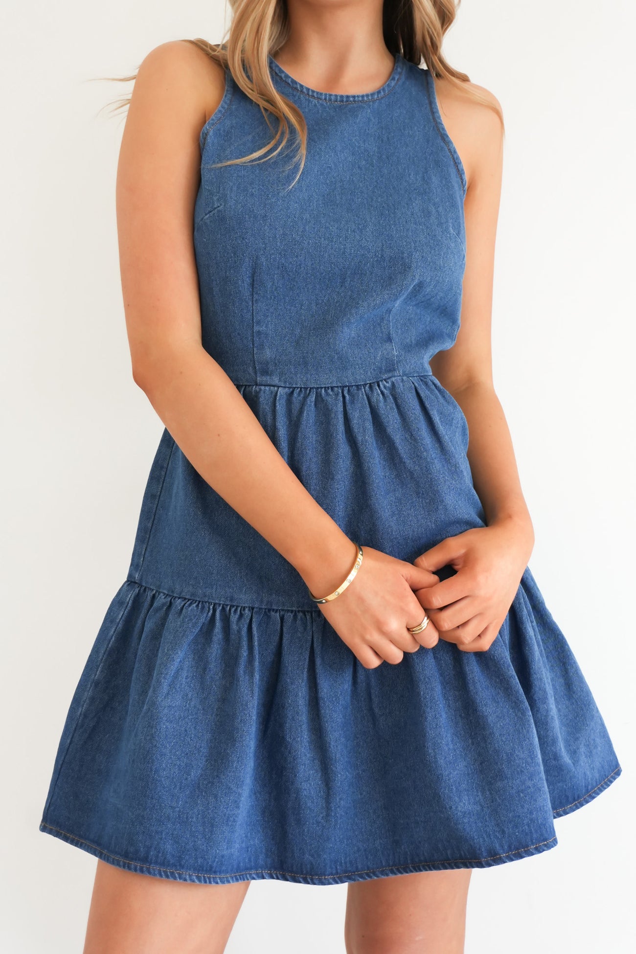 Freya Dress Mid Wash