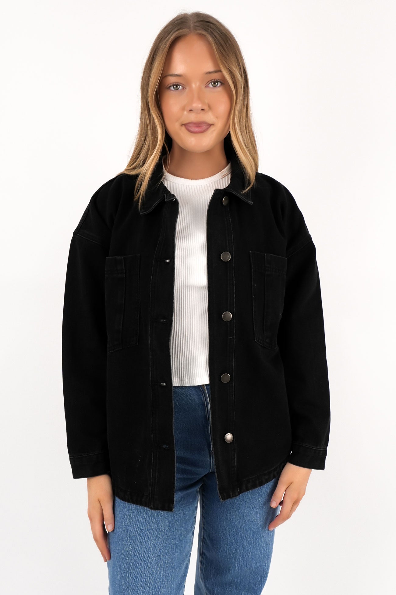 Dale Shacket Washed Black