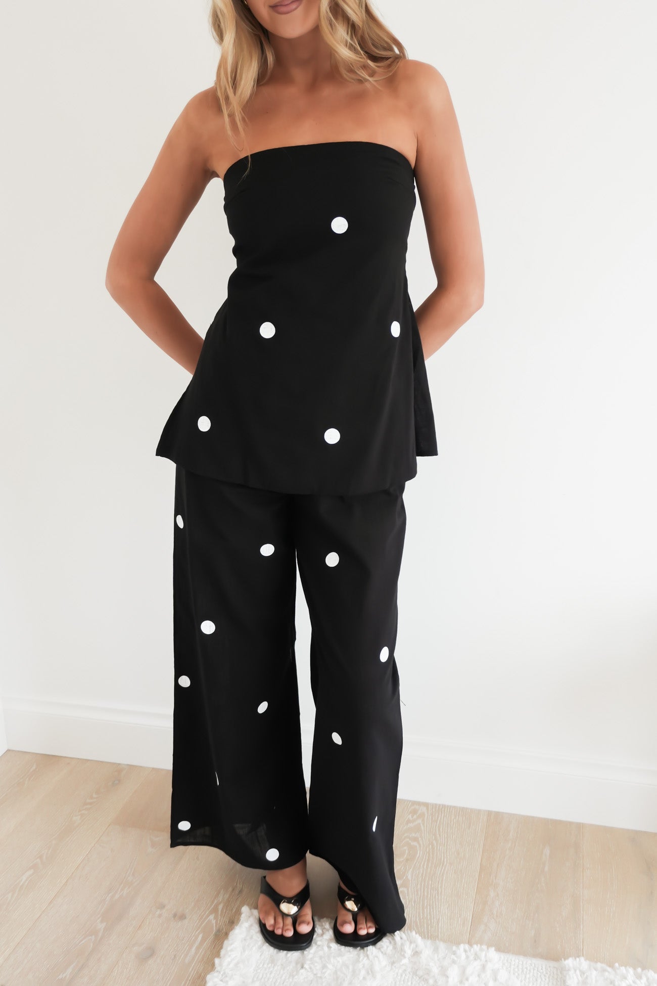 Darla Set Black Polka Dot