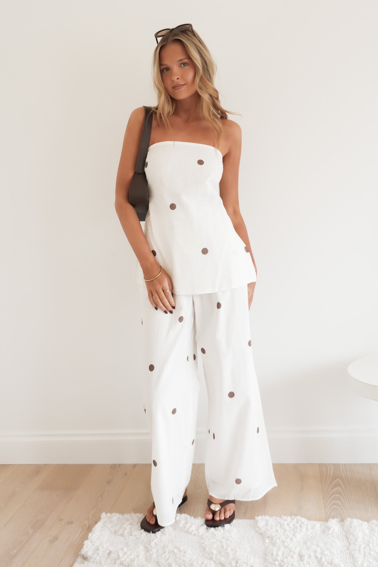 Darla Set White Polka Dot