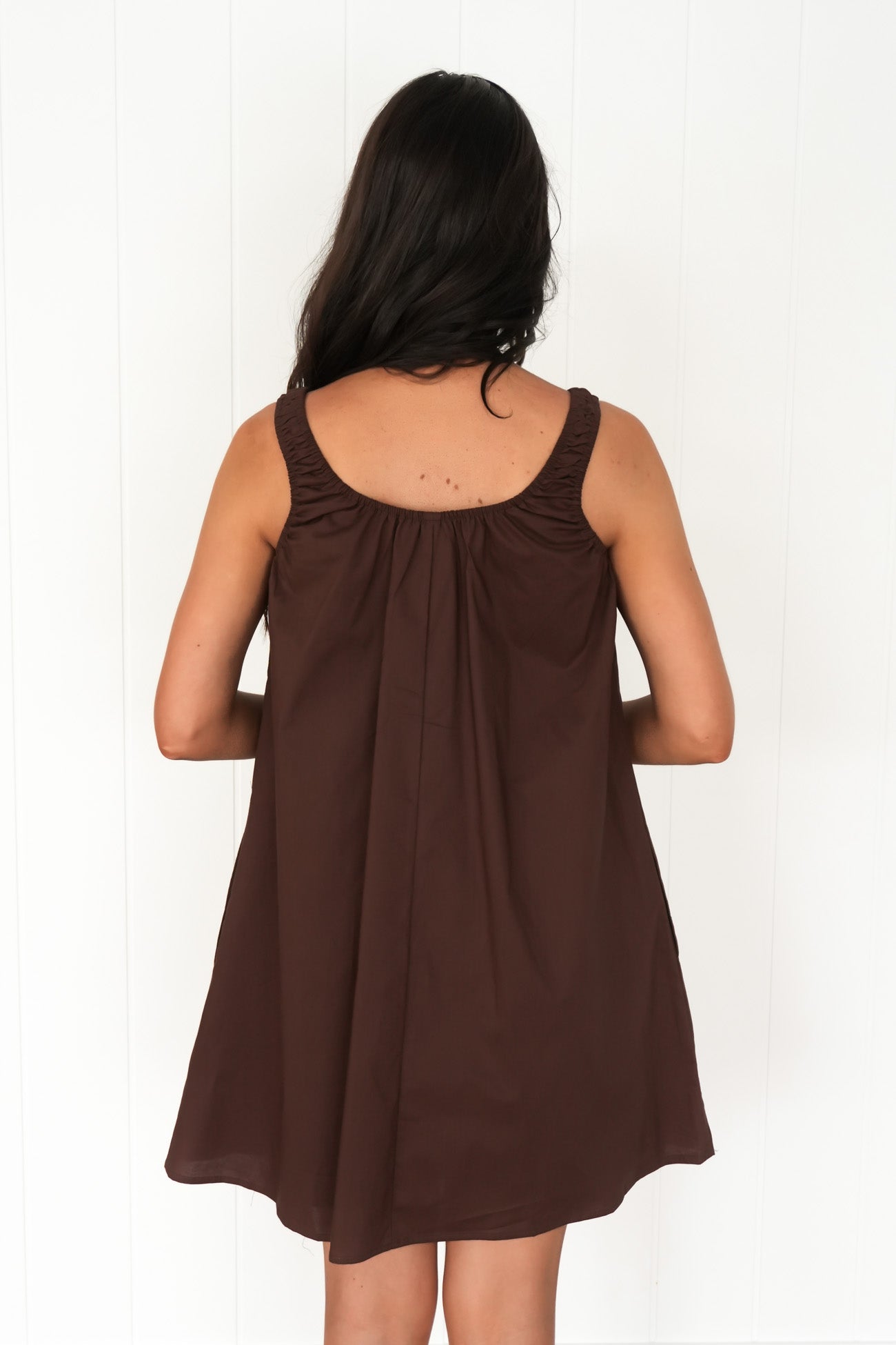 Devin Mini Dress Chocolate