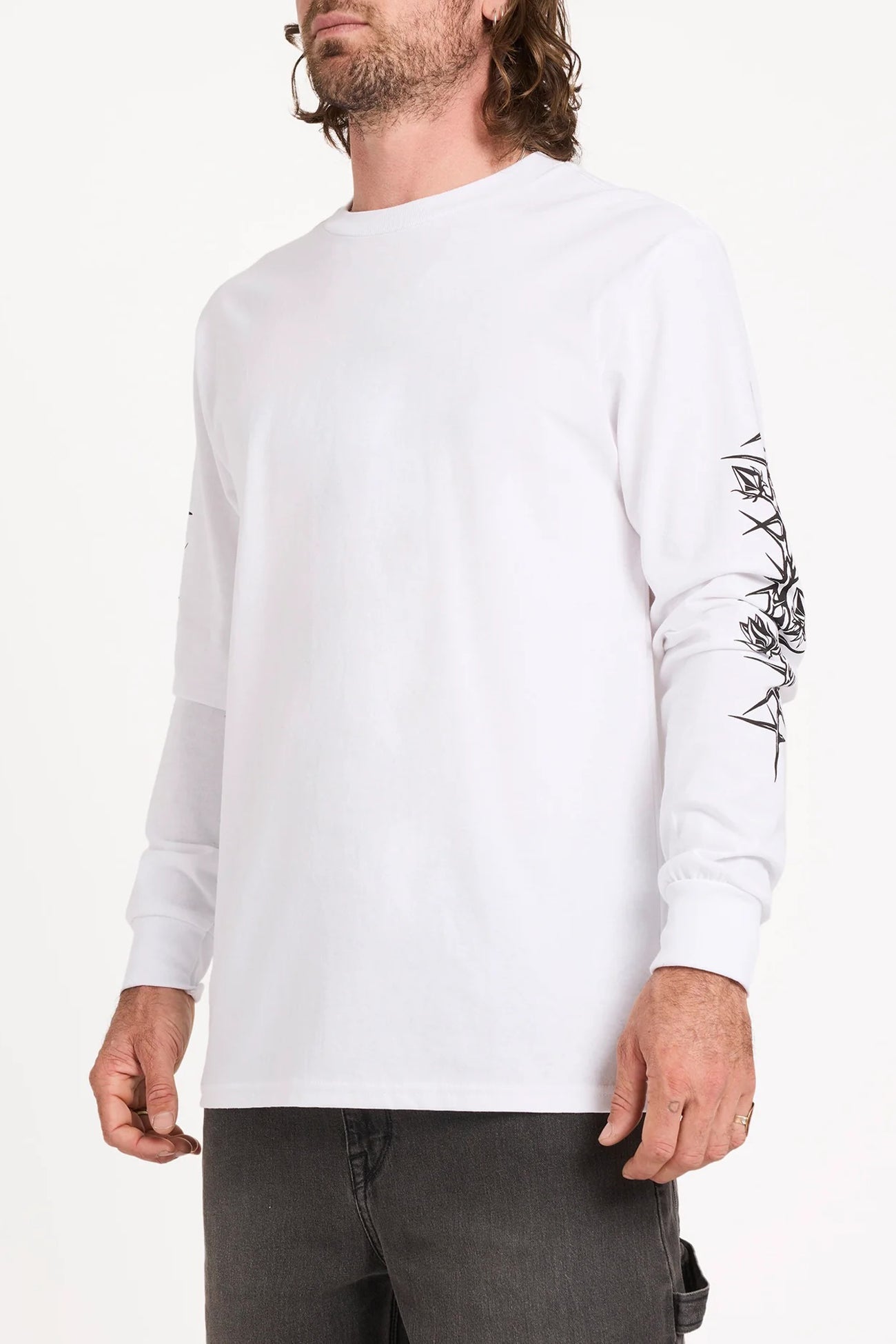 Die By The Stone Long Sleeve Tee White