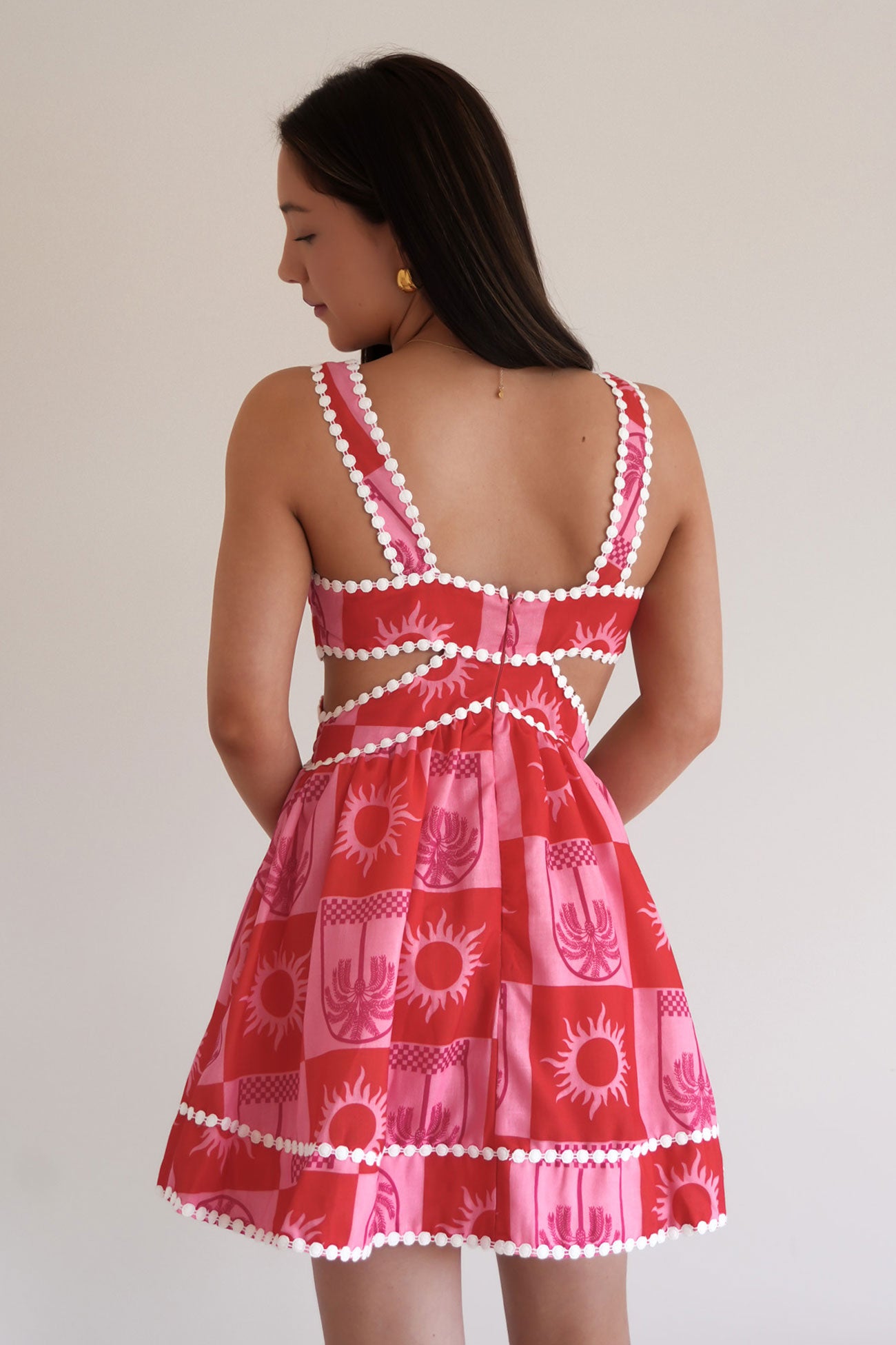 Dixon Mini Dress Pink Red