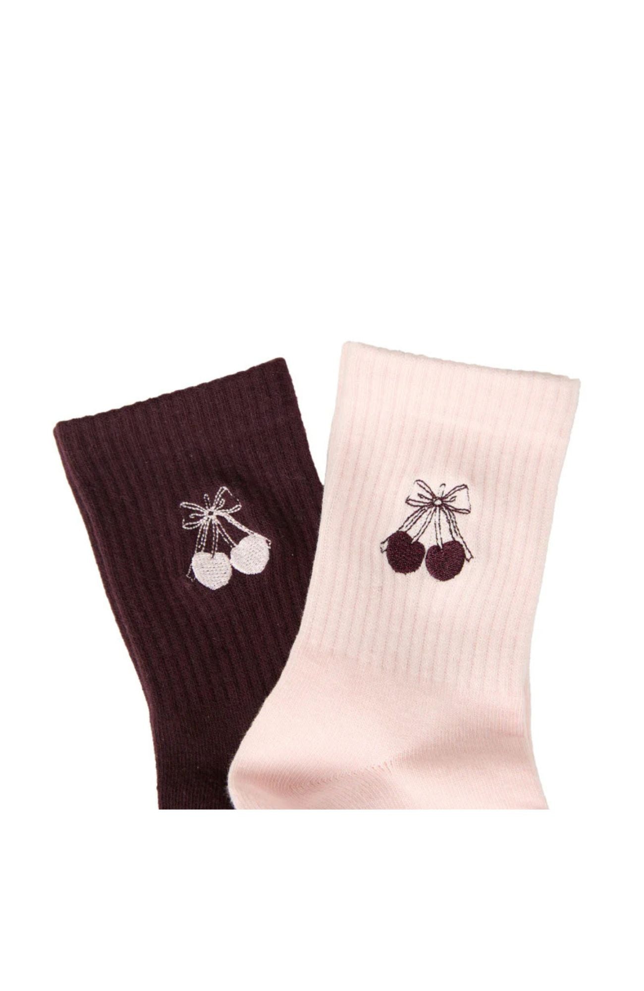 Dolce Crew Sock 2 Pack Wine Light Pink