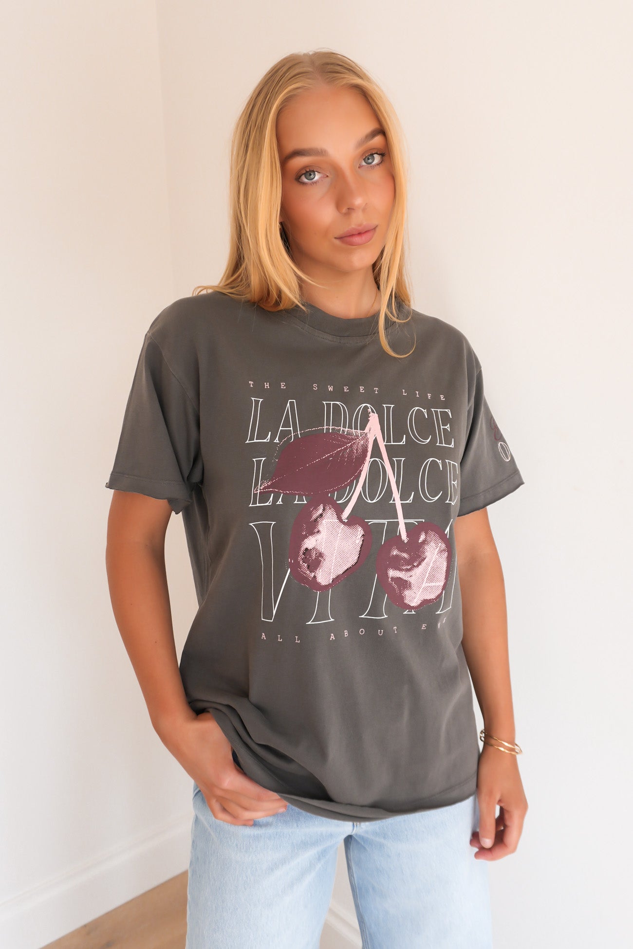 Dolce Relaxed Tee Charcoal