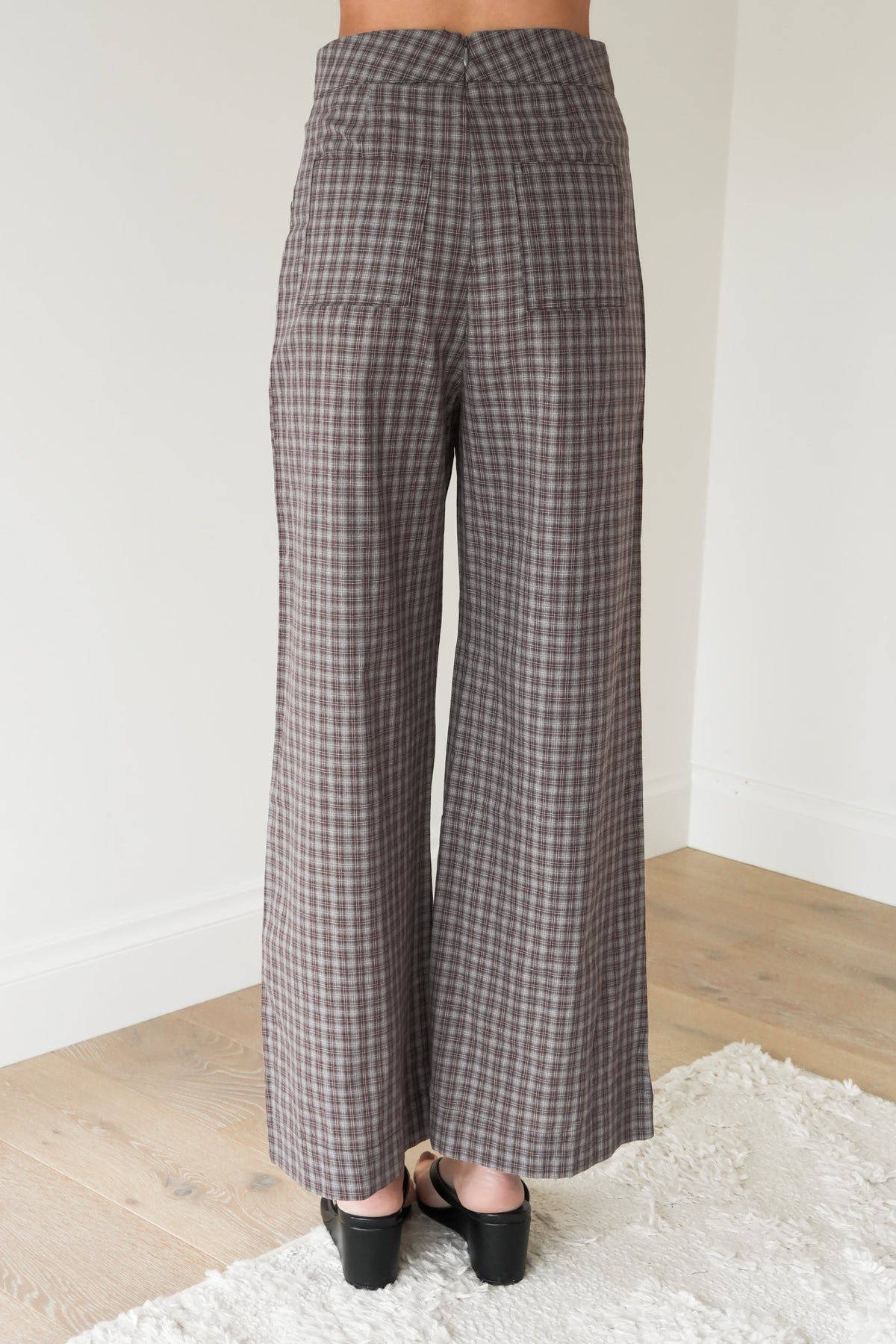 Dorothy Pant Blue Chocolate Checker