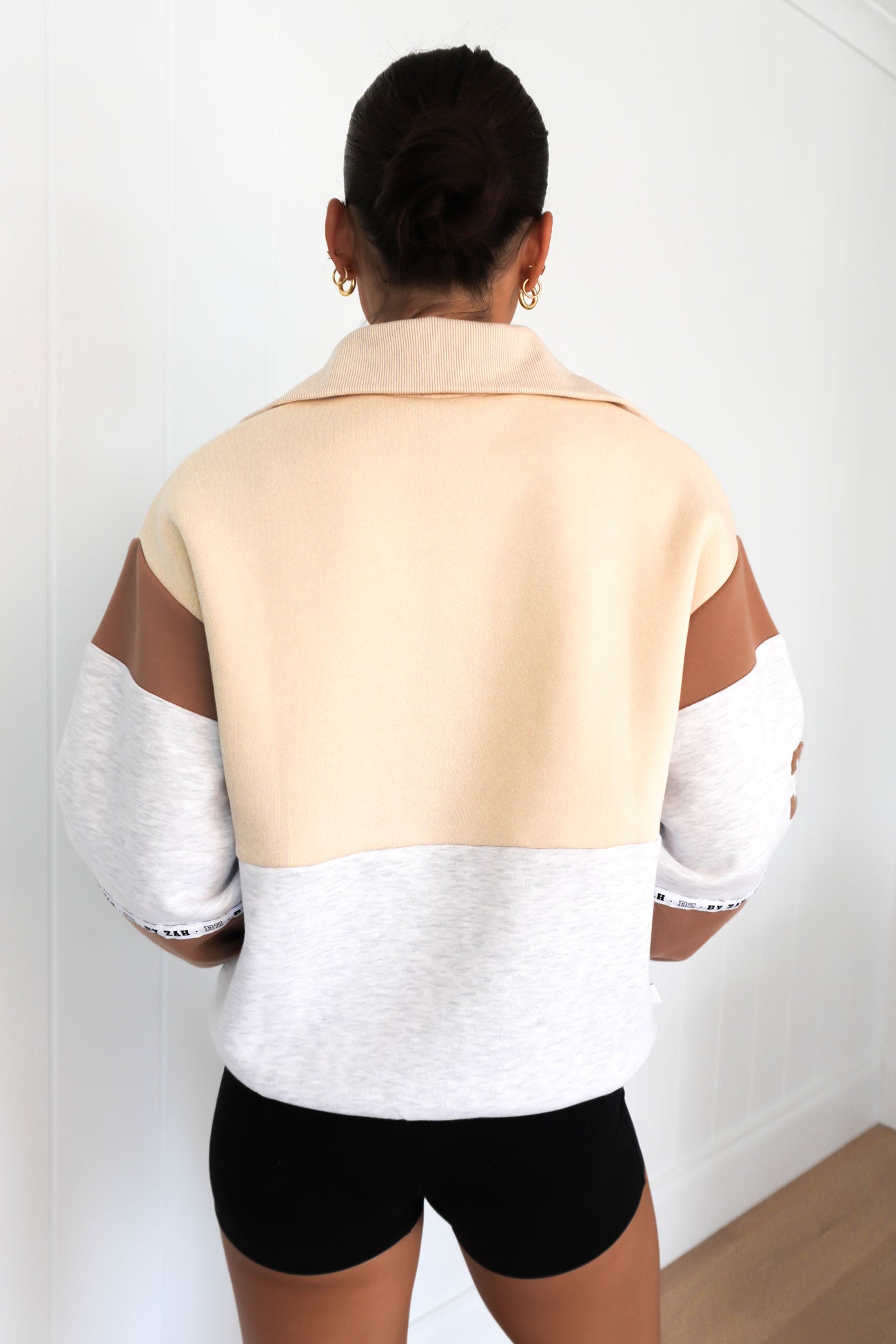 Easton Quarter Zip Beige
