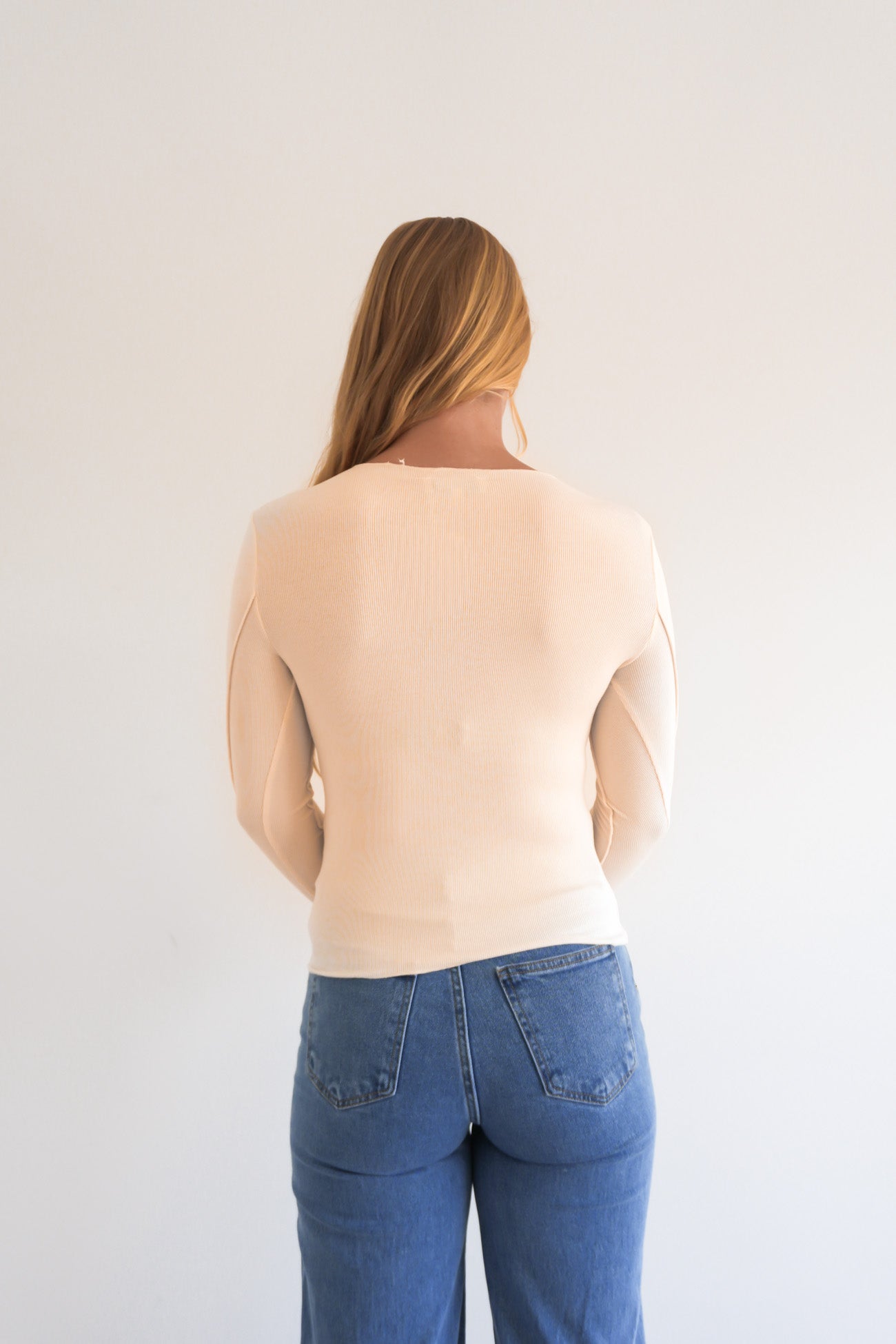 Eleni Long Sleeve Top Ivory