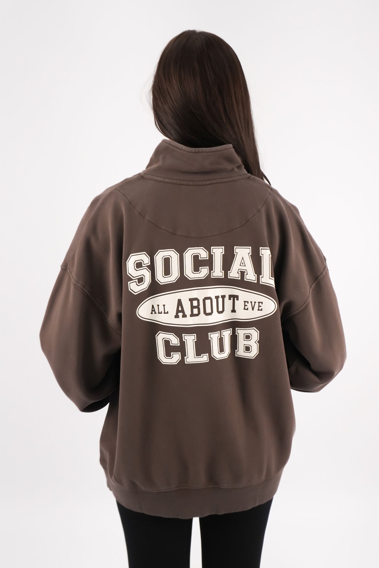 Elevated Relaxed 1/4 Zip Brown