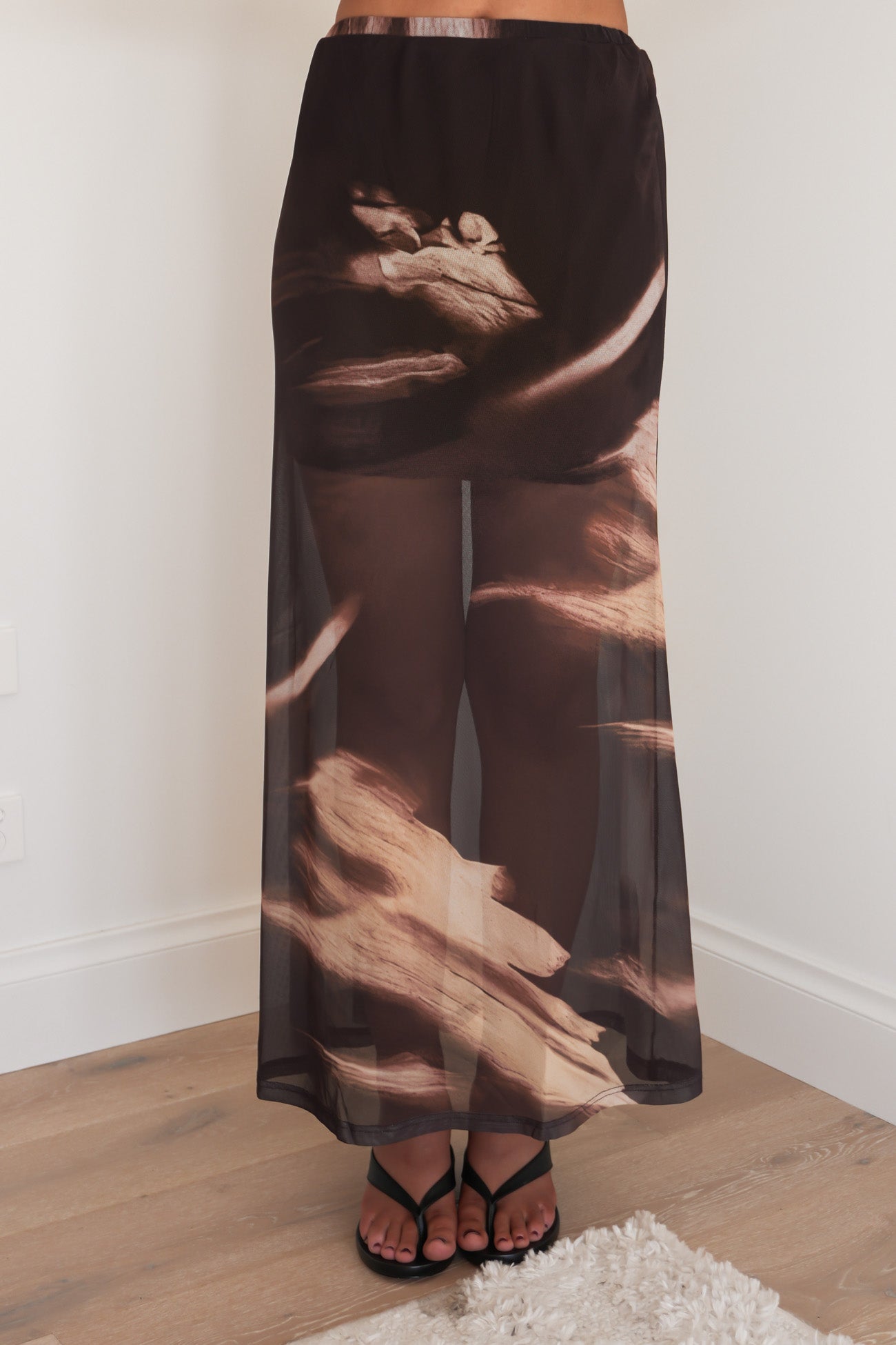 Elsie Maxi Skirt Brown Swirl