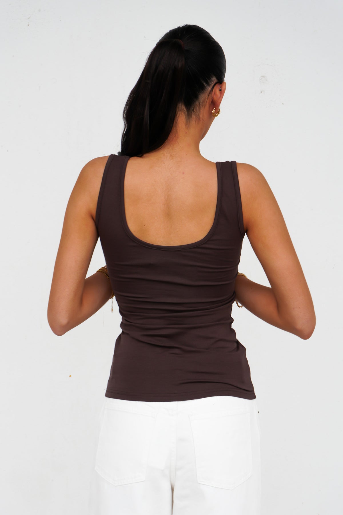 Emma Scoop Tank Chocolate