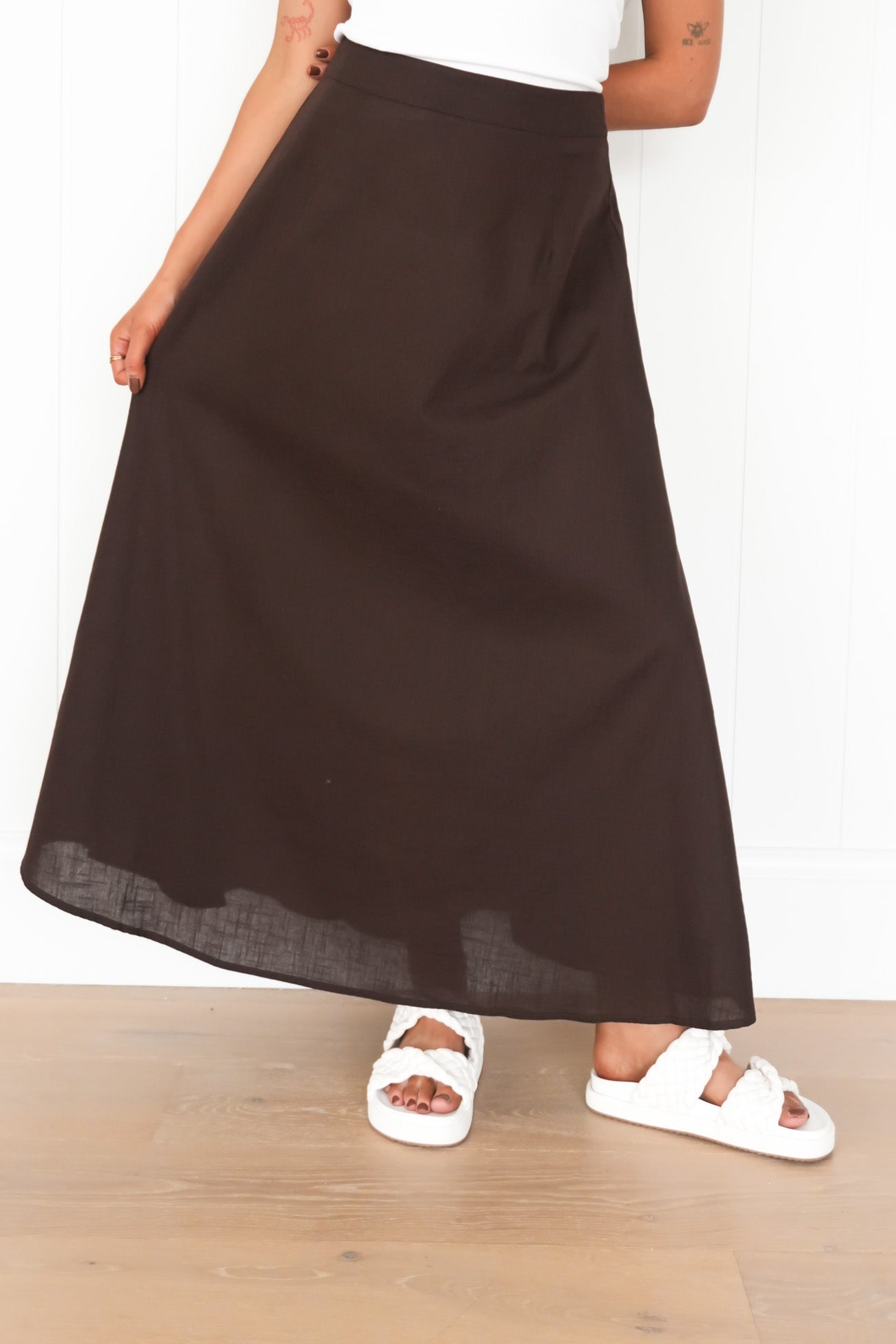 Essential Maxi Skirt Brown