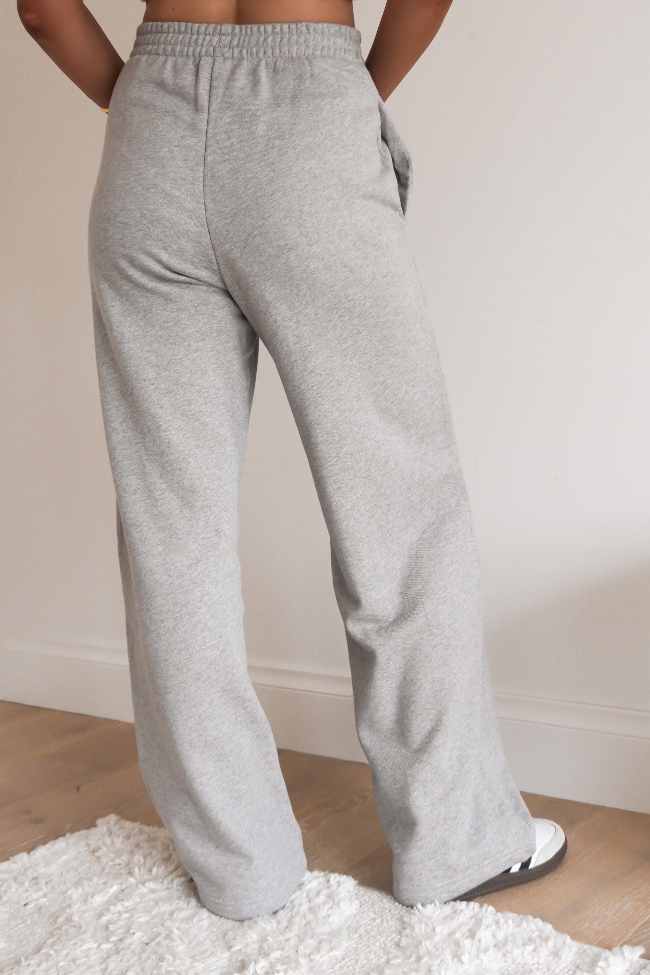 Essentials Wide Leg French Terry Pant Medium Grey Heather
