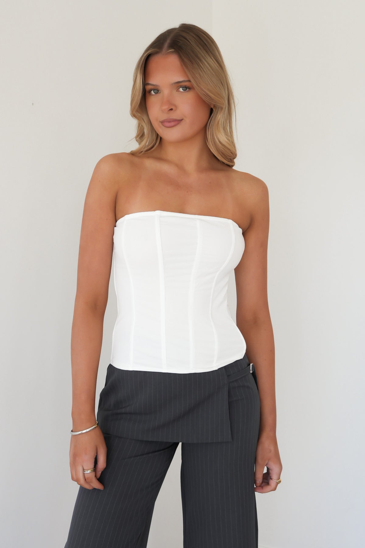 Esther Corset Top White