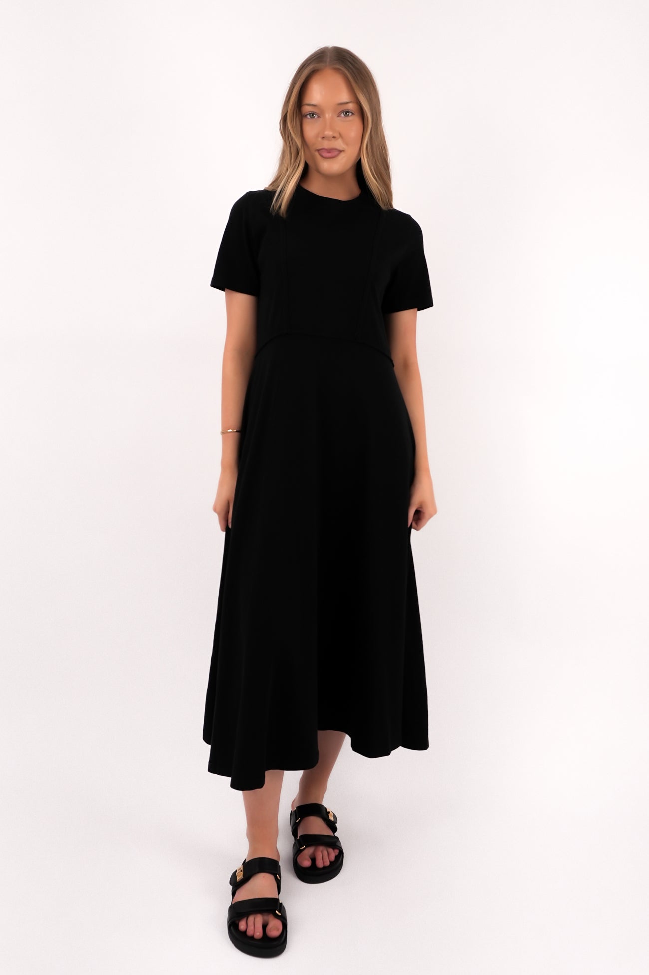 Eva Midi Dress Washed Black