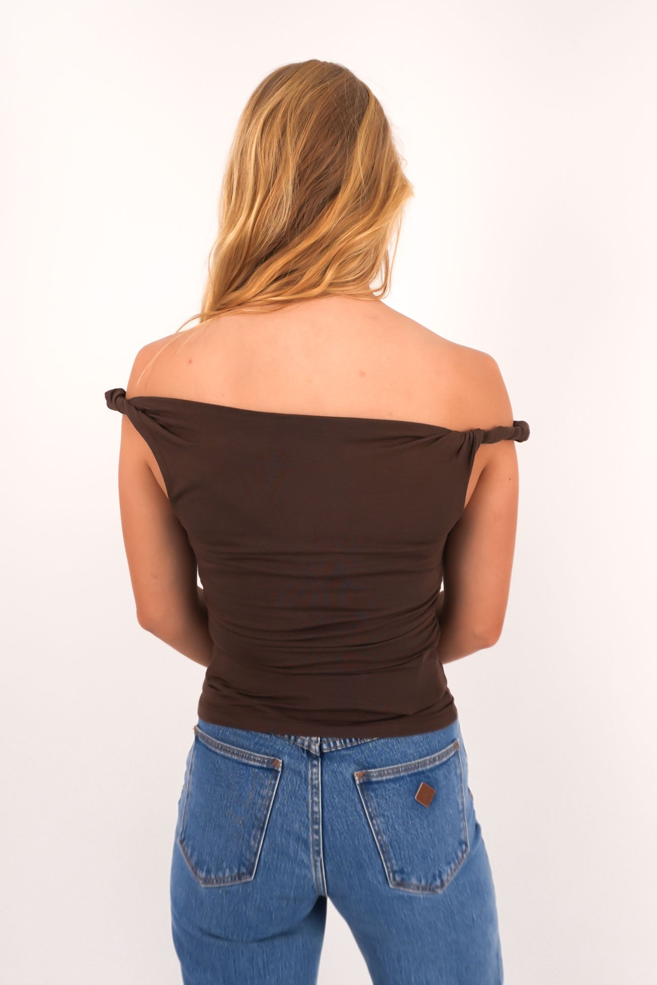 Evie Twist Tank Chocolate