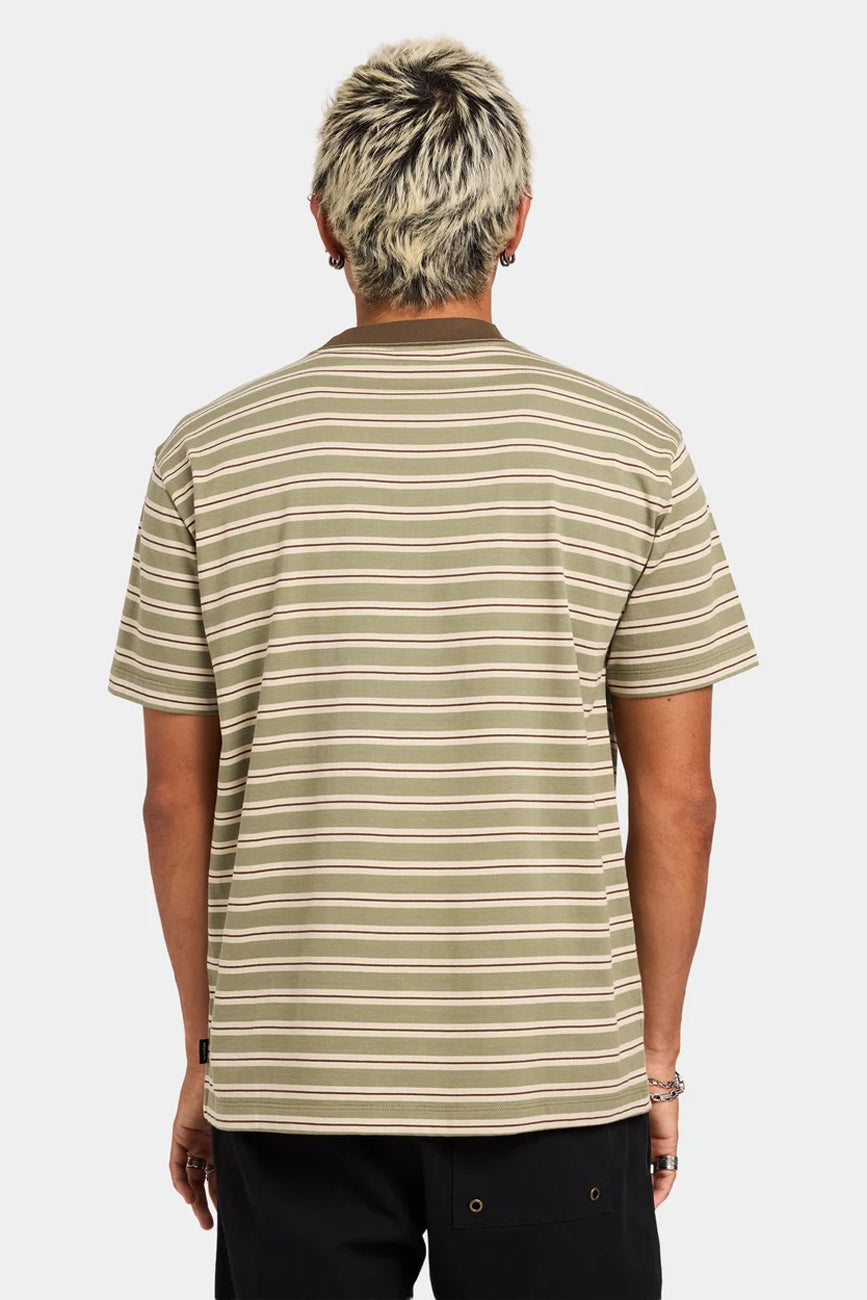 Exotica Stripe Short Sleeve Tee Army
