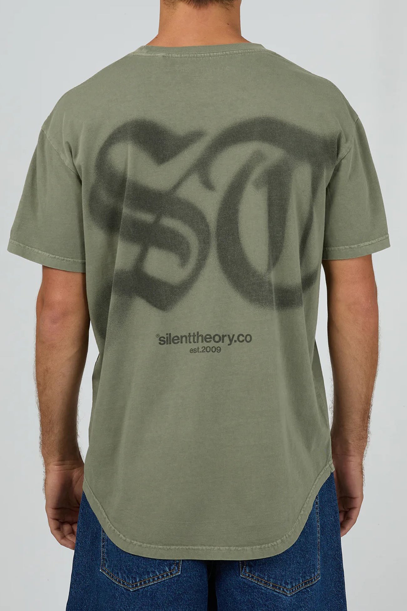 Fade Scoop Tee Olive
