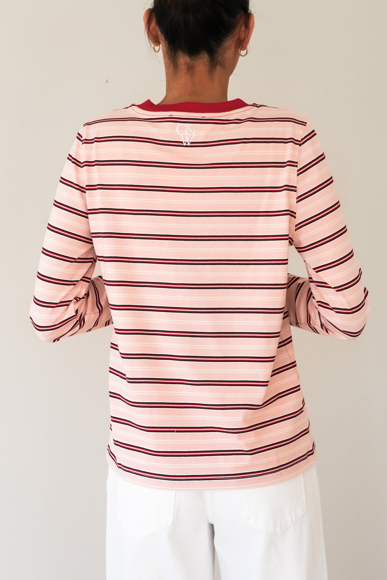 Felix Long Sleeve Red Pink Stripe