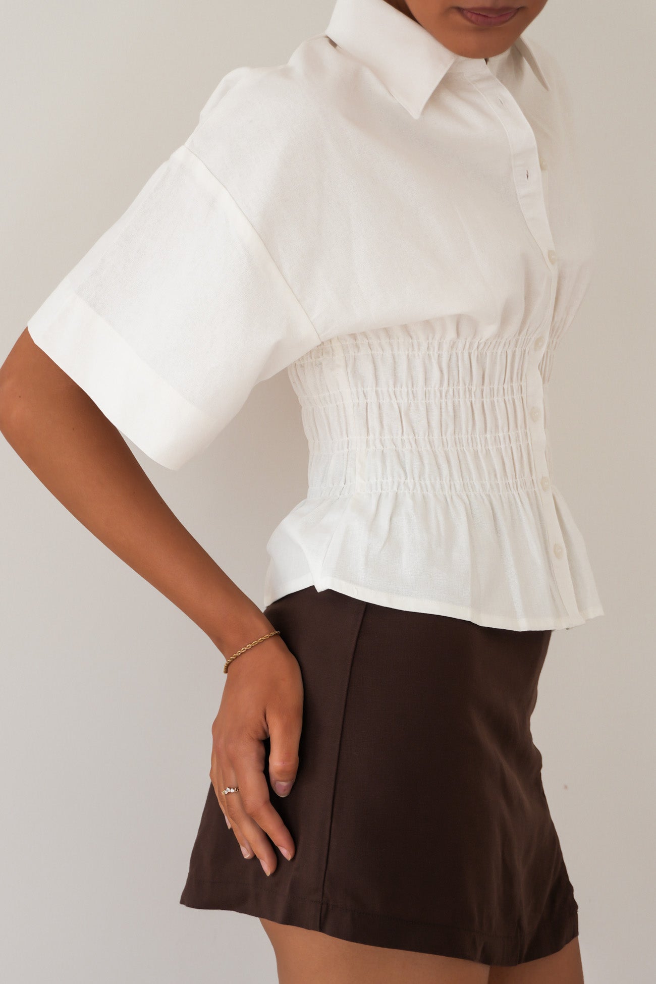 Fern Linen Skort Brown